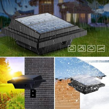 Home safety Dachrinnenleuchte 8Stk.40LED Solarleuchte Außen, Lichtsensor