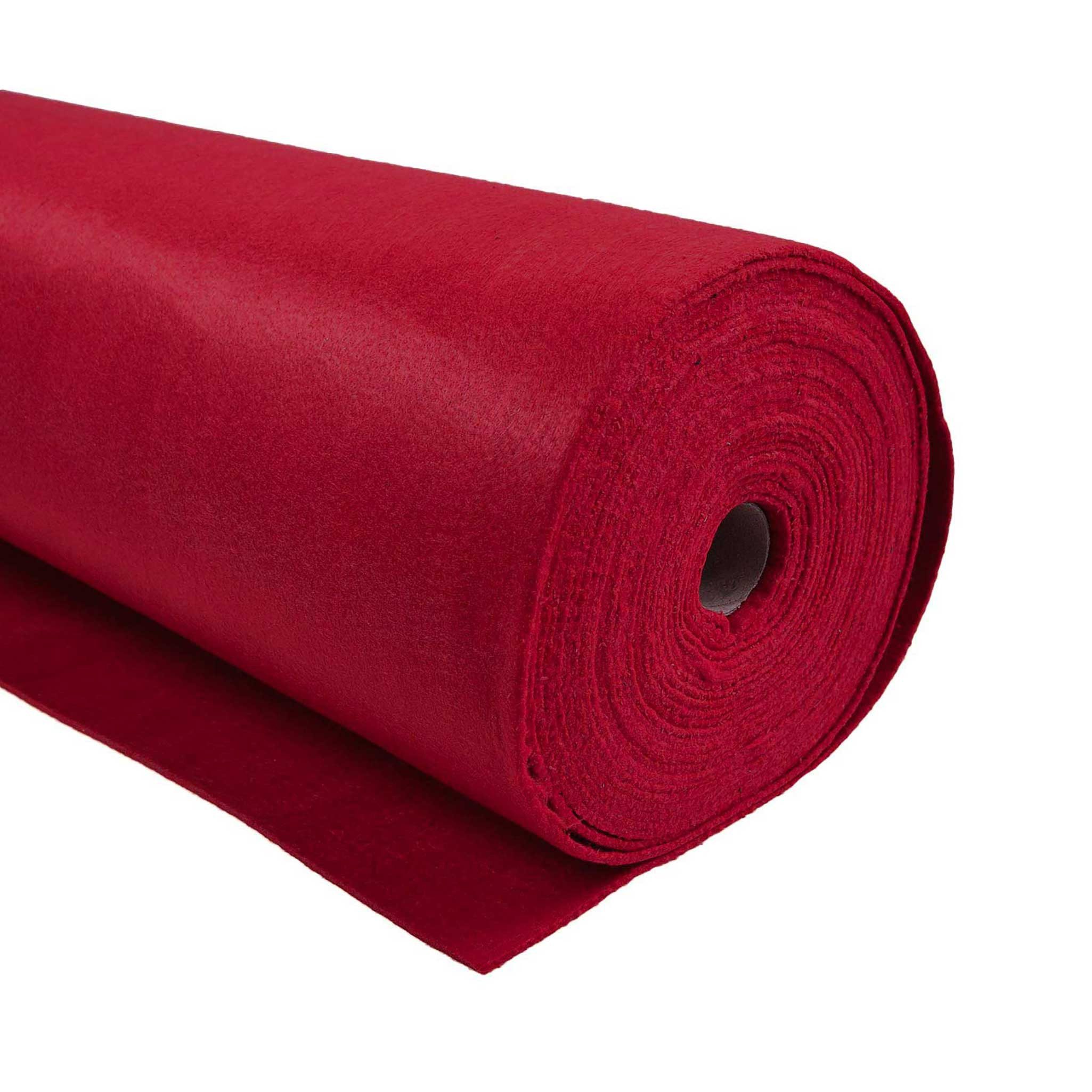 maDDma Stoff Bastelfilz waschbar Meterware Filz ab 1m x 90cm x 3mm Dekofilz, dunkelrot