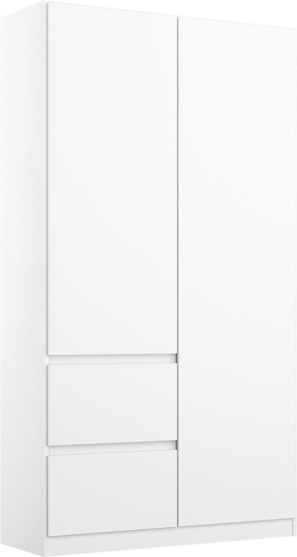 rauch Drehtürenschrank Kleiderschrank Schrank Garderobe Wäscheschrank Ankleide NIDDA (Breiten 91/136/181 cm, Höhe 197 cm) grifflose Front sowie Push-to-Open Funktion MADE IN GERMANY