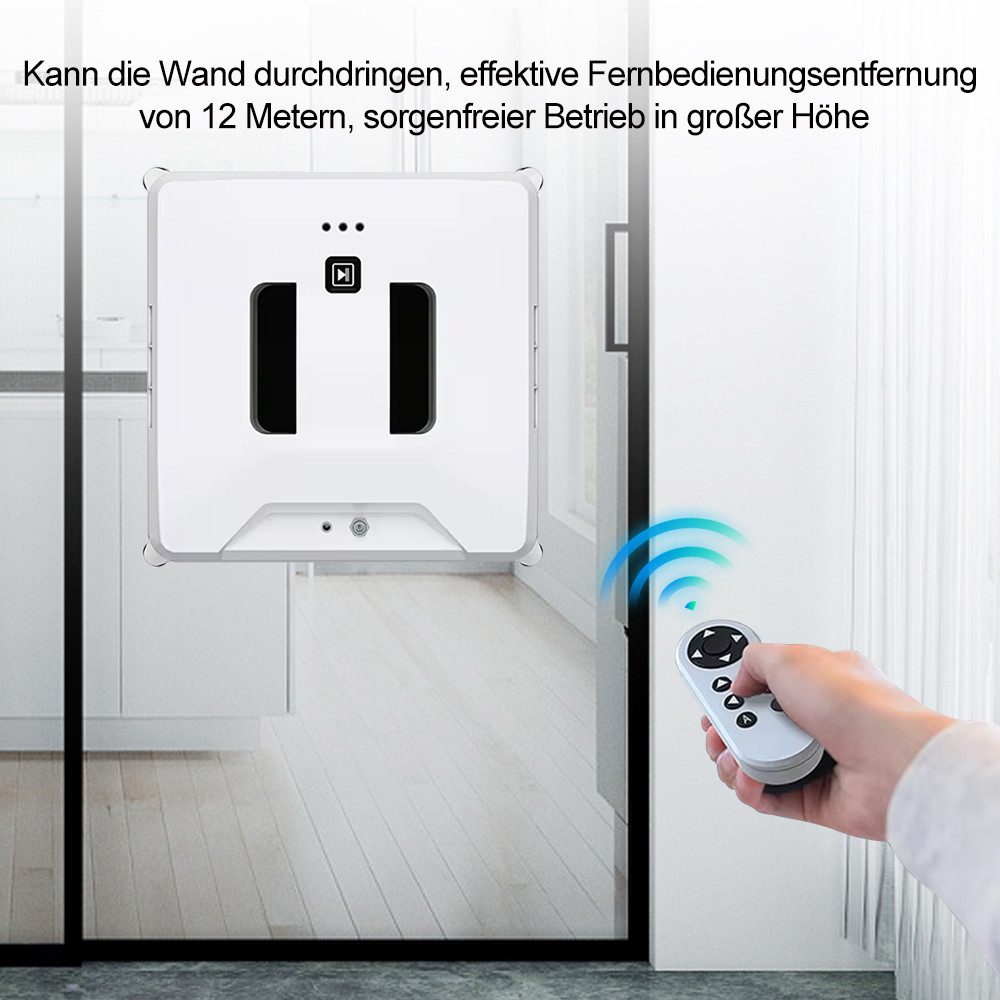 MOPUEA Fensterputzroboter Fensterputzroboter Mit Fernbedienung Und Dual Wasserspray, (Fensterreinigungsroboter Set, Roboter Mit Zubehör Für Glasreinigung) Dual  – Bild 4 von 5