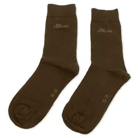 s.Oliver Langsocken s.Oliver Socks (Packung, 2-Paar, 2 Paar) Damen Unisex Herren Socken Freizeitsocken Baumwolle