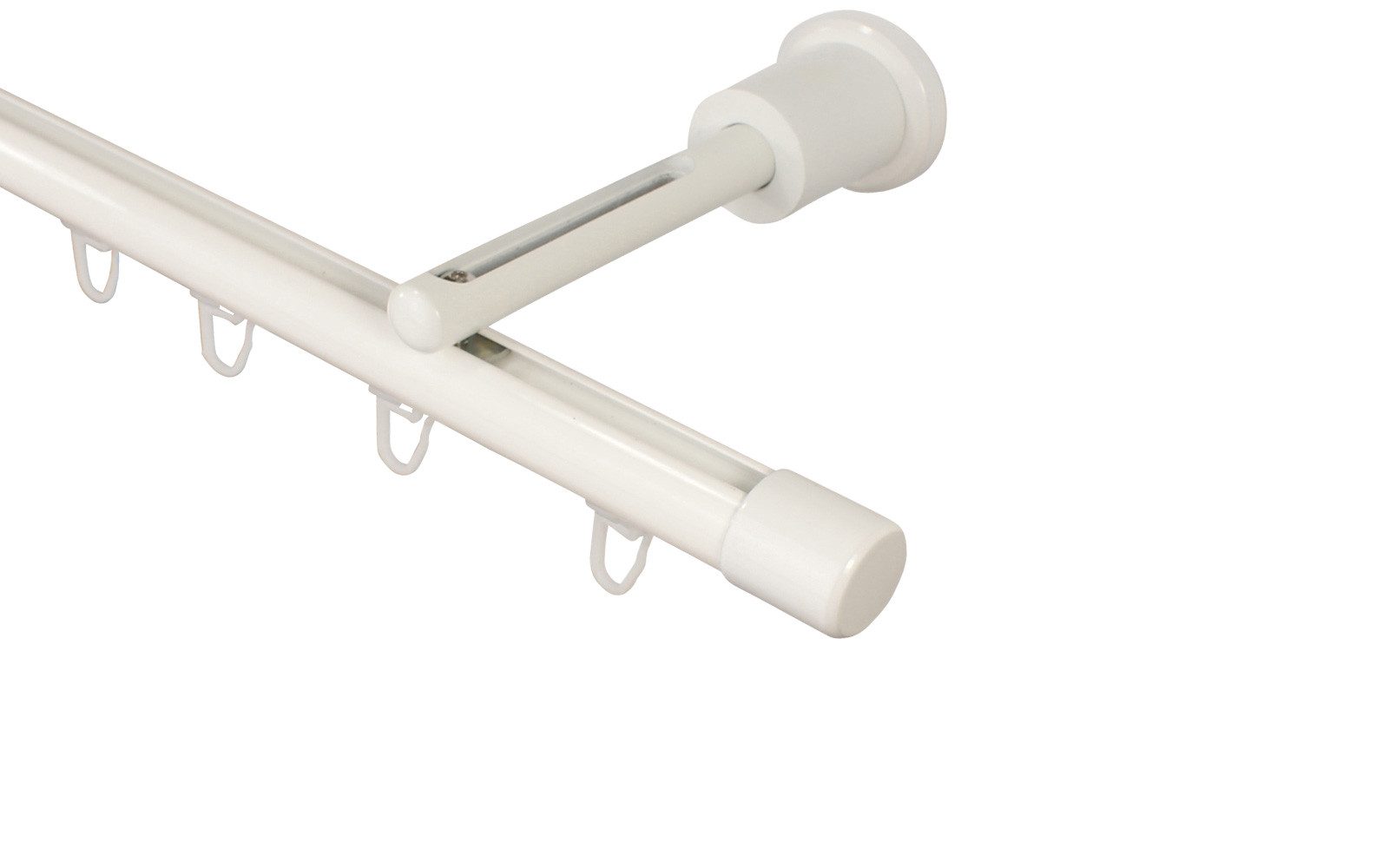 iso-design Gardinenstange iso-design Innenlaufstange 1, 2 oder 3 läufig variabler Wandabstand, Ø 20 mm, 1-läufig, Wandmontage, geschraubt, Aluminium, Variabler Wandabstand