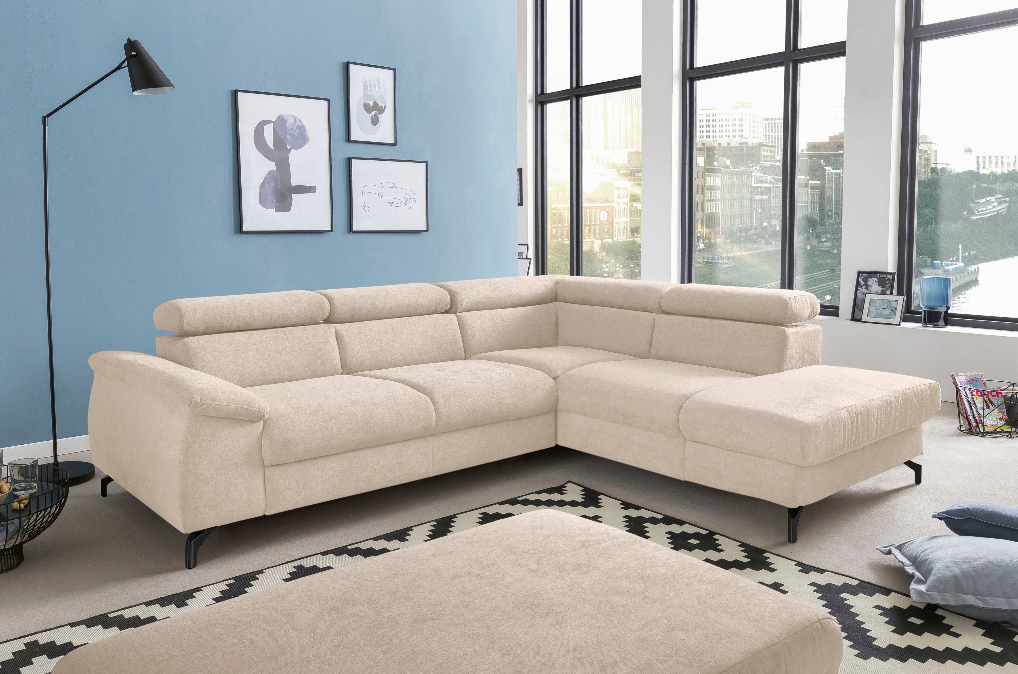 COTTA Polstergarnitur Komaris L-Form, (Set), Set bestehend aus: Ecksofa mit günstig online kaufen