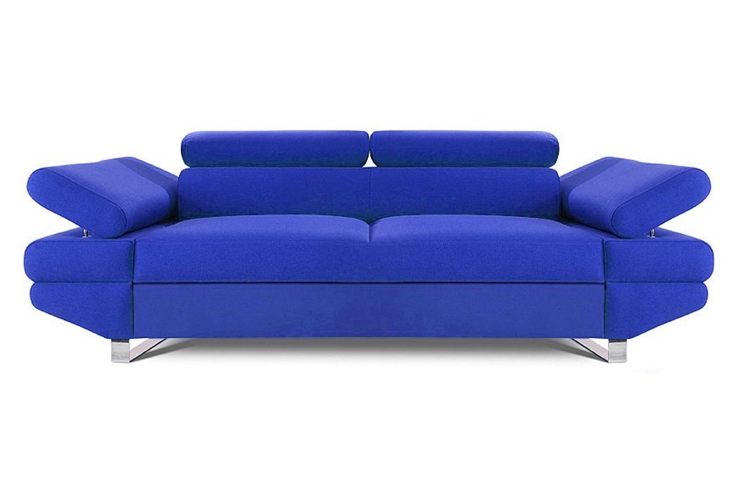 Blau Blau Stoff Designer JVmoebel Europe Sofa Couch, Polster | in Sitzer | 2 Modern Made Sofa Textil Blau Zweisitzer