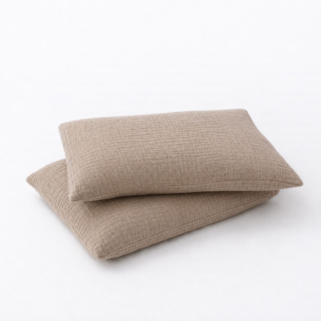 BABEES Kissenbezüge 2-er Set Kissenbezug 40x60 / 30x50 cm 100% Musselin Baumwolle 150 g/qm, Kissenbezüge Kissenhülle Kinderbettwäsche Kinderzimmer Creme Beige