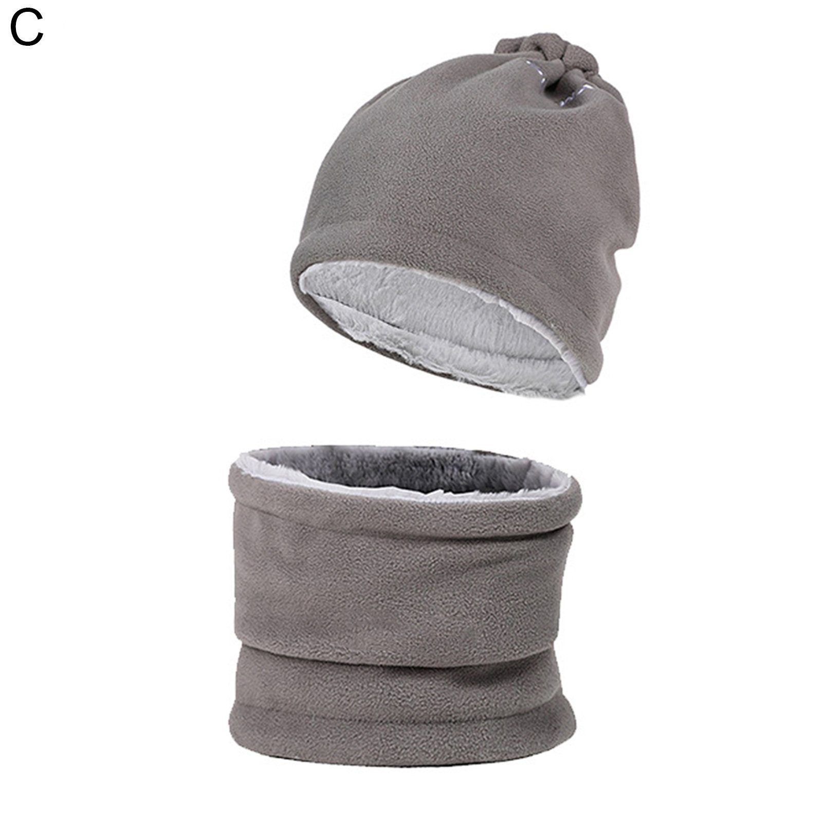 Rutaqian Mütze & Schal Warme Beanie Hat und Winterschal mit Fleecefutter für Herren Damen (Wintermütze Schal Set, One Size) für 2-in-1 Winter-Set