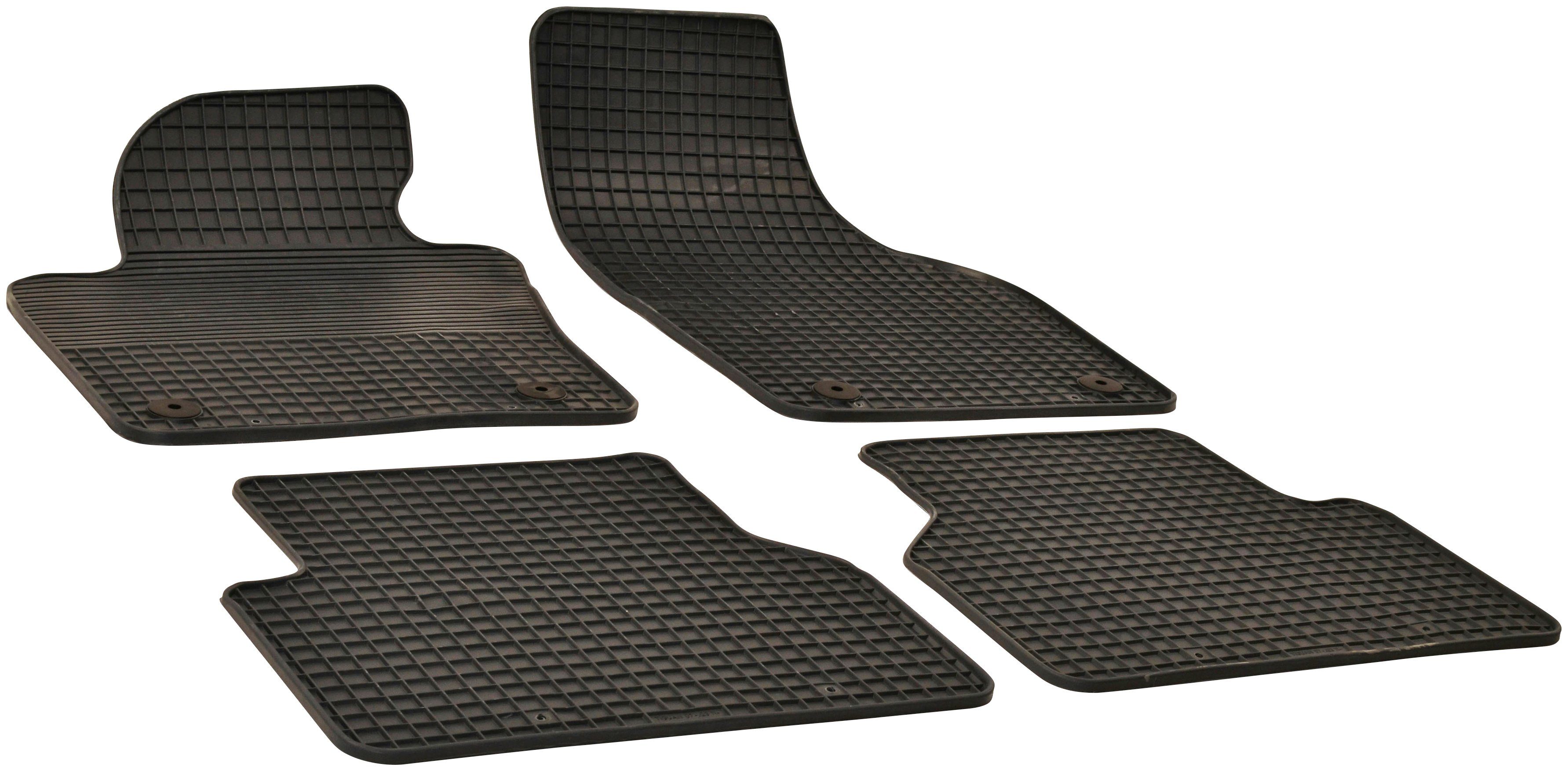 WALSER Passform-Fußmatten (4 St), für Audi Q3 Geländewagen, für Audi Q3  (8UB, 8UG) 06/2011-10/2018