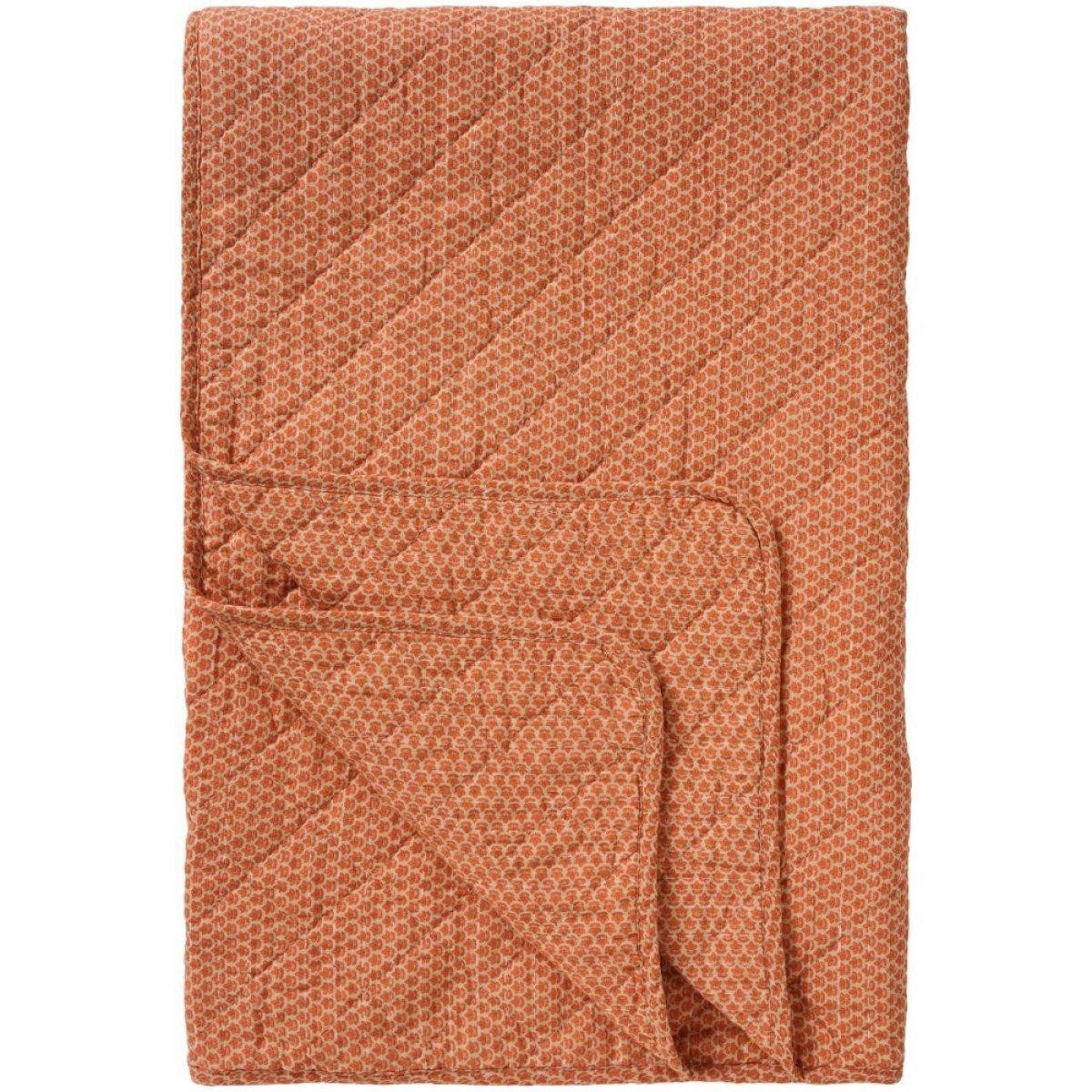 Wohndecke Ib Laursen Quilt Decke Tagesdecke Orange Blockmuster (180x130cm), Ib Laursen