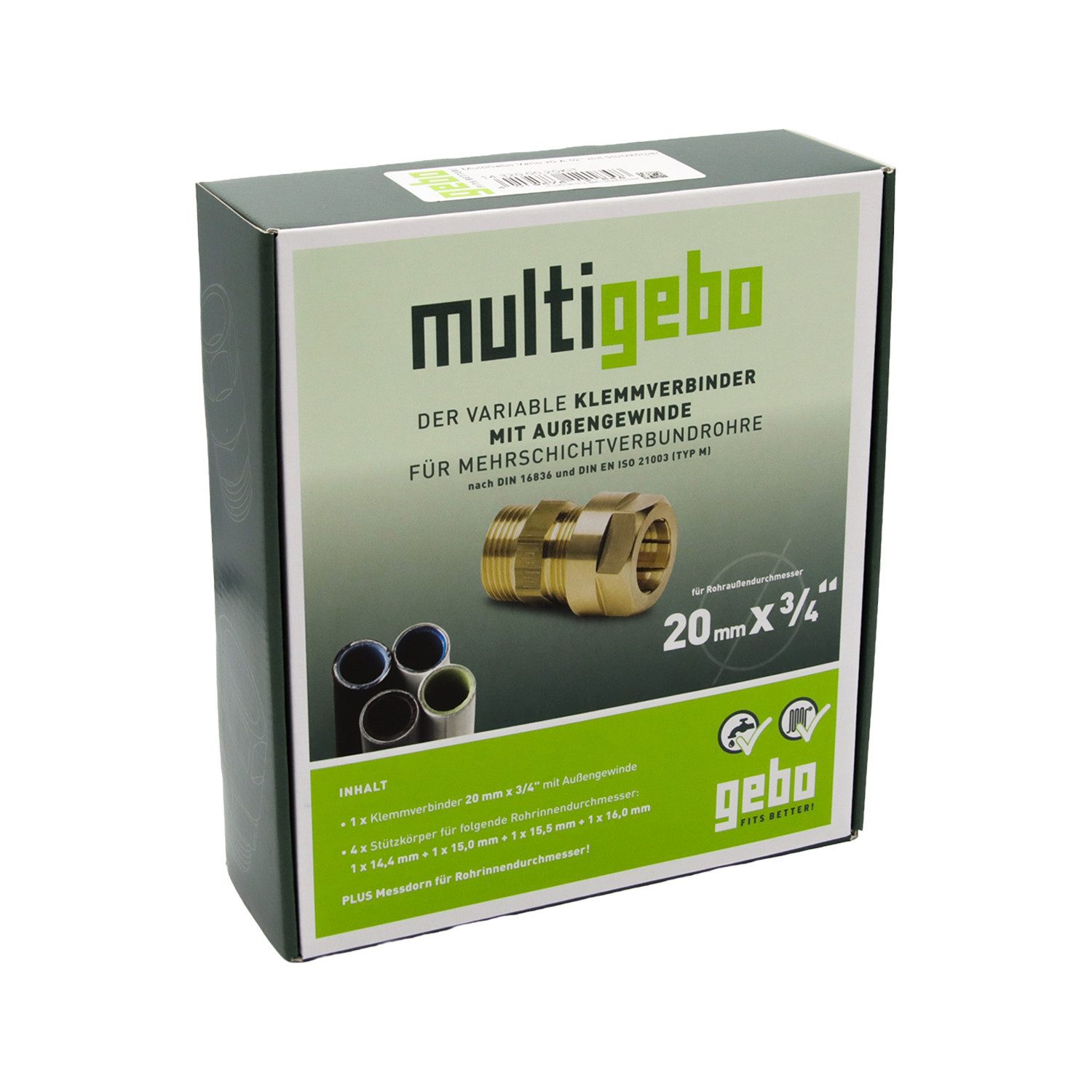 GEBO Reparatur-Set Gebo Universal Reparaturkit Verbundrohr 20x20mm AG