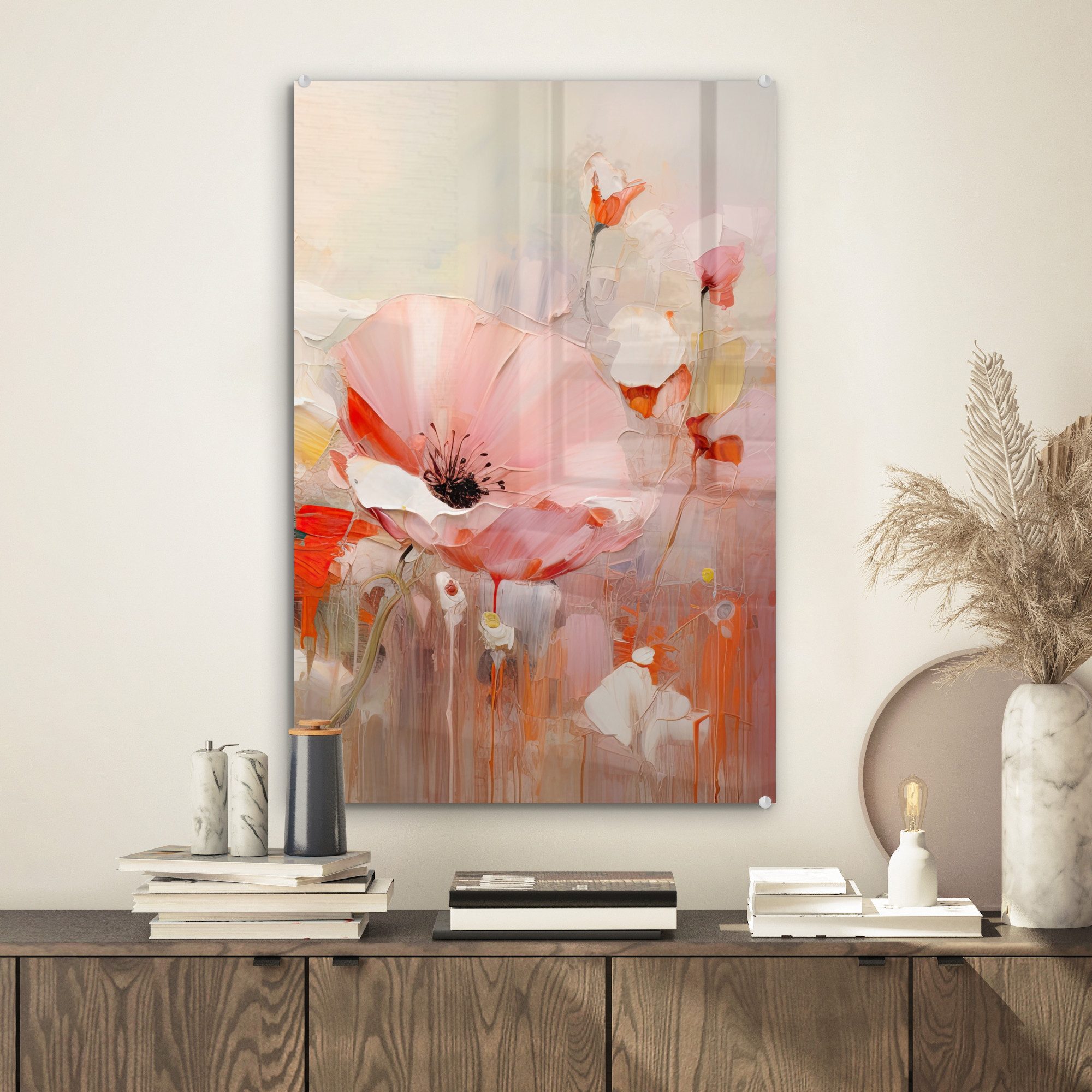 MuchoWow Acrylglasbild Blumen - Aquarell - günstig online kaufen