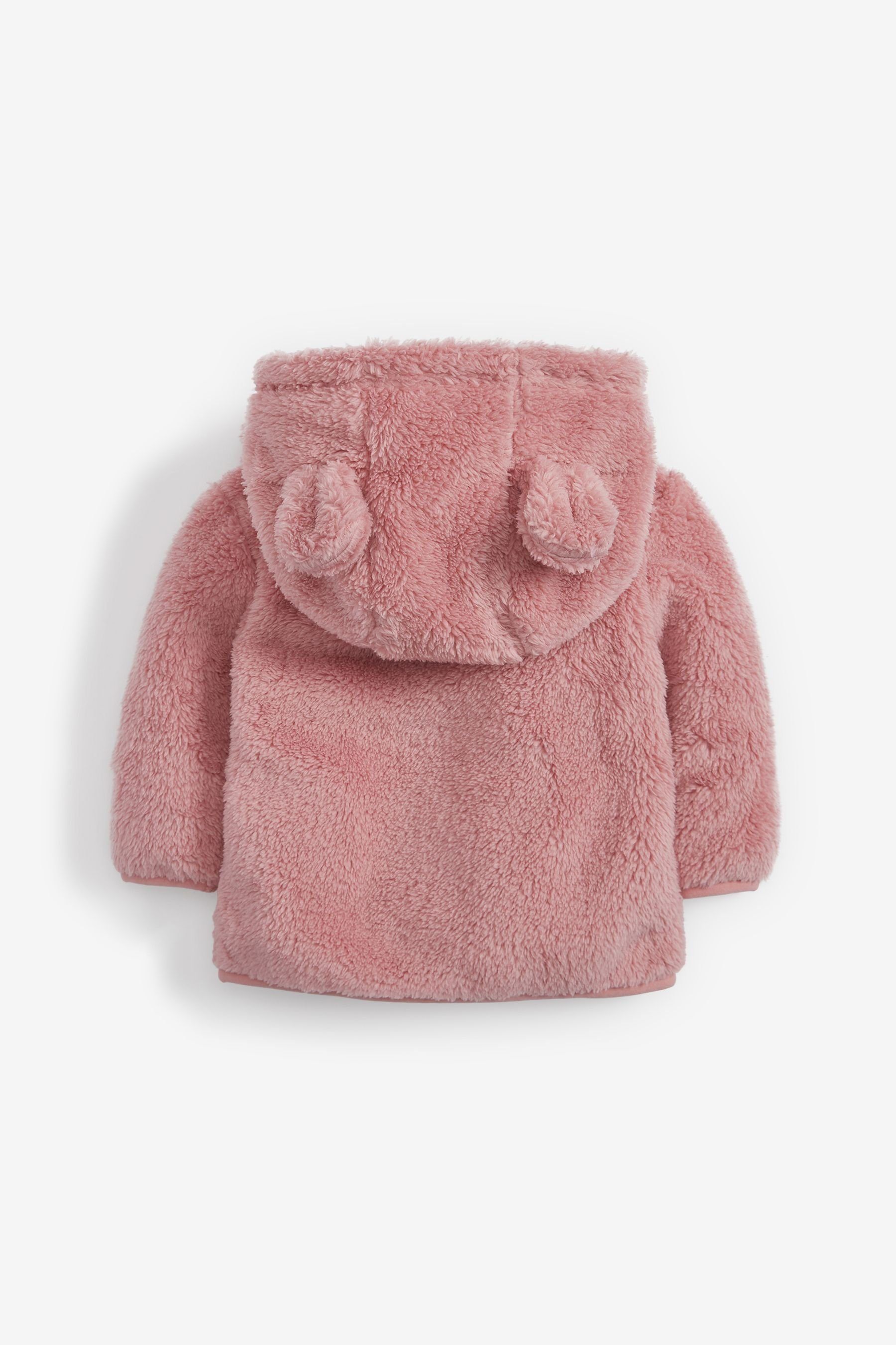 Next Kapuzenfleecejacke Kuschelige Jacke Fleece Bärenmotiv aus (1-St) mit Pink