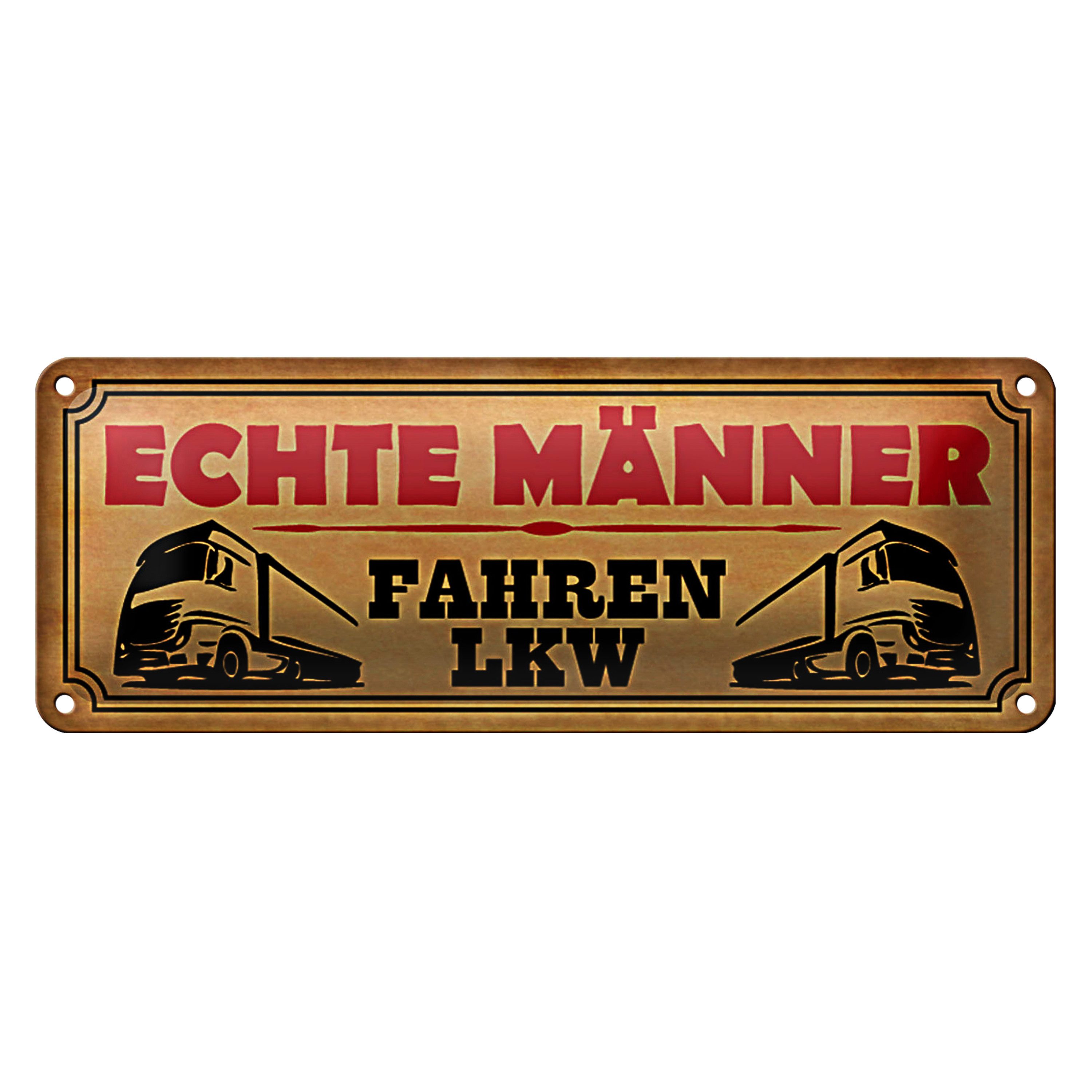 Roomando Metallschild Blechschild Spruch 27x10cm echte Männer fahren LKW De günstig online kaufen