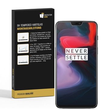 Protectorking Schutzfolie 1x 9H Hartglas für OnePlus 6 Panzerfolie Displayschutz Schutzglas, (1-Stück), klar