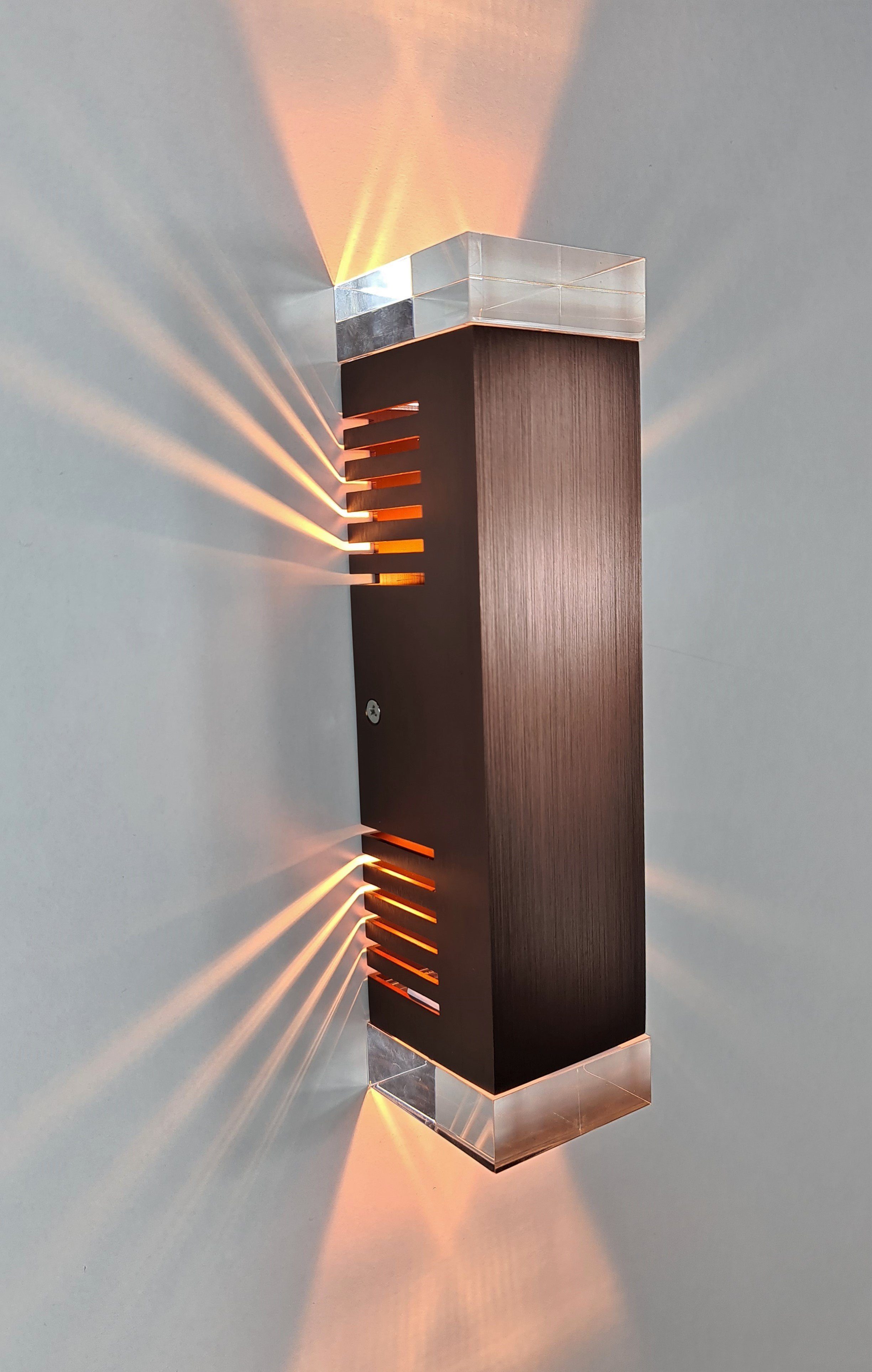 integriert, Schatteneffekt, SpiceLED Warmweiß, (2700 Wandleuchte fest Licht Down Kupfer Edition, LED & indirekte Warmweiß LED Up Beleuchtung Lichtfarbe mit Watt, 6 K), warmweiß,