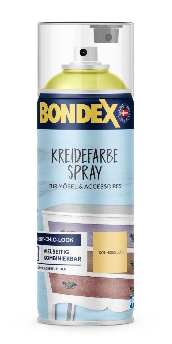 Bondex Kreidefarbe Bondex Kreidefarbe Spray Sonniges Gelb 0,4l, Innen, Möbel & Rahmen