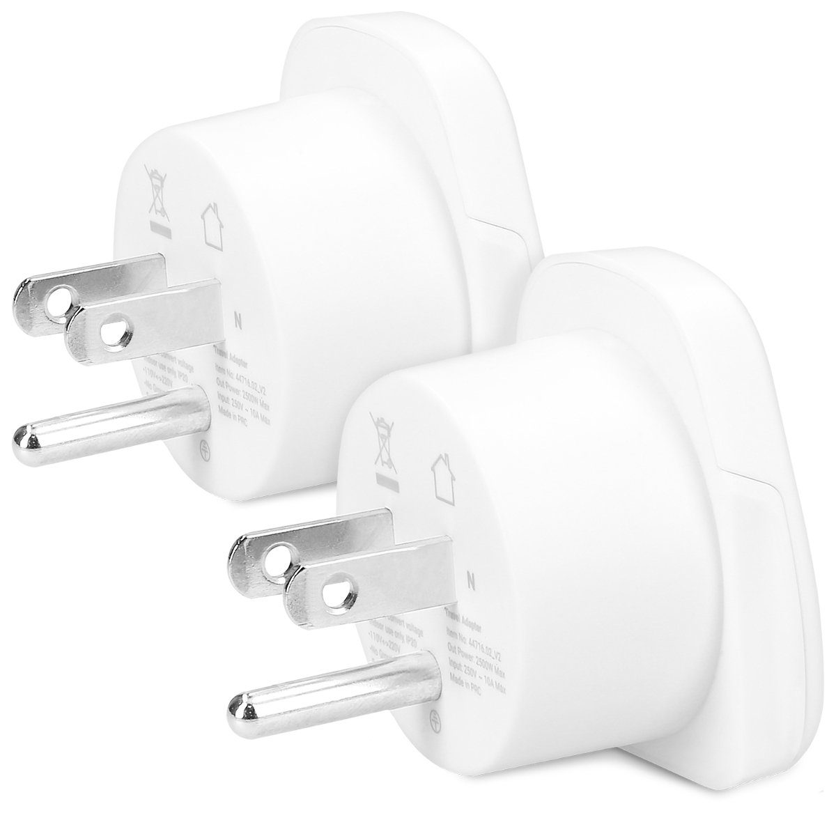 2x Reiseadapter USA Typ-B, für Amerika/Kanada/Thailand Adapter