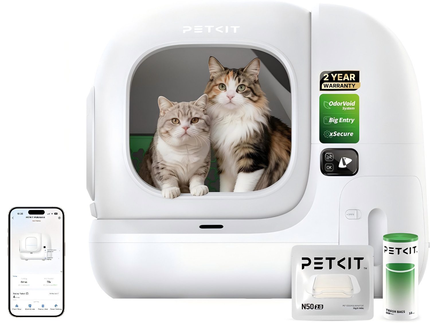 PETKIT Katzentoilette PETKIT Purobot Max 3 Basic Selbstreinigende Katzentoilette