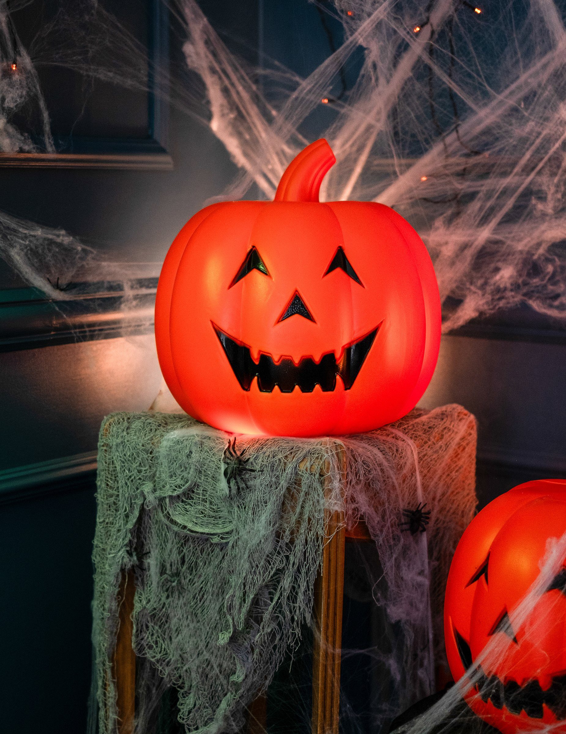 Kostüm Raumdekoration Leuchtdekoration Kürbis Halloween 32 cm