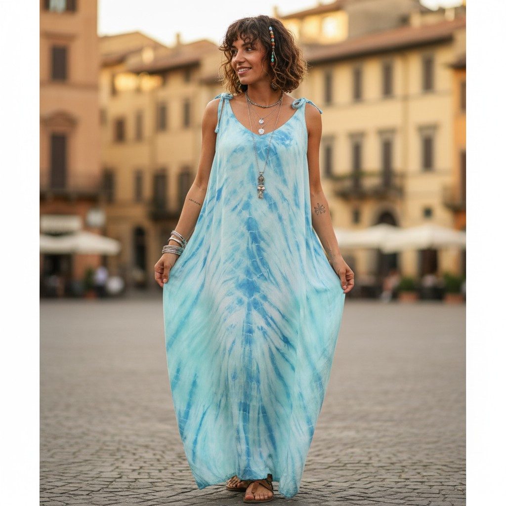Guru-Shop Midikleid Boho Batikkleid, Strandkleid, Sommerkleid in.. alternat günstig online kaufen