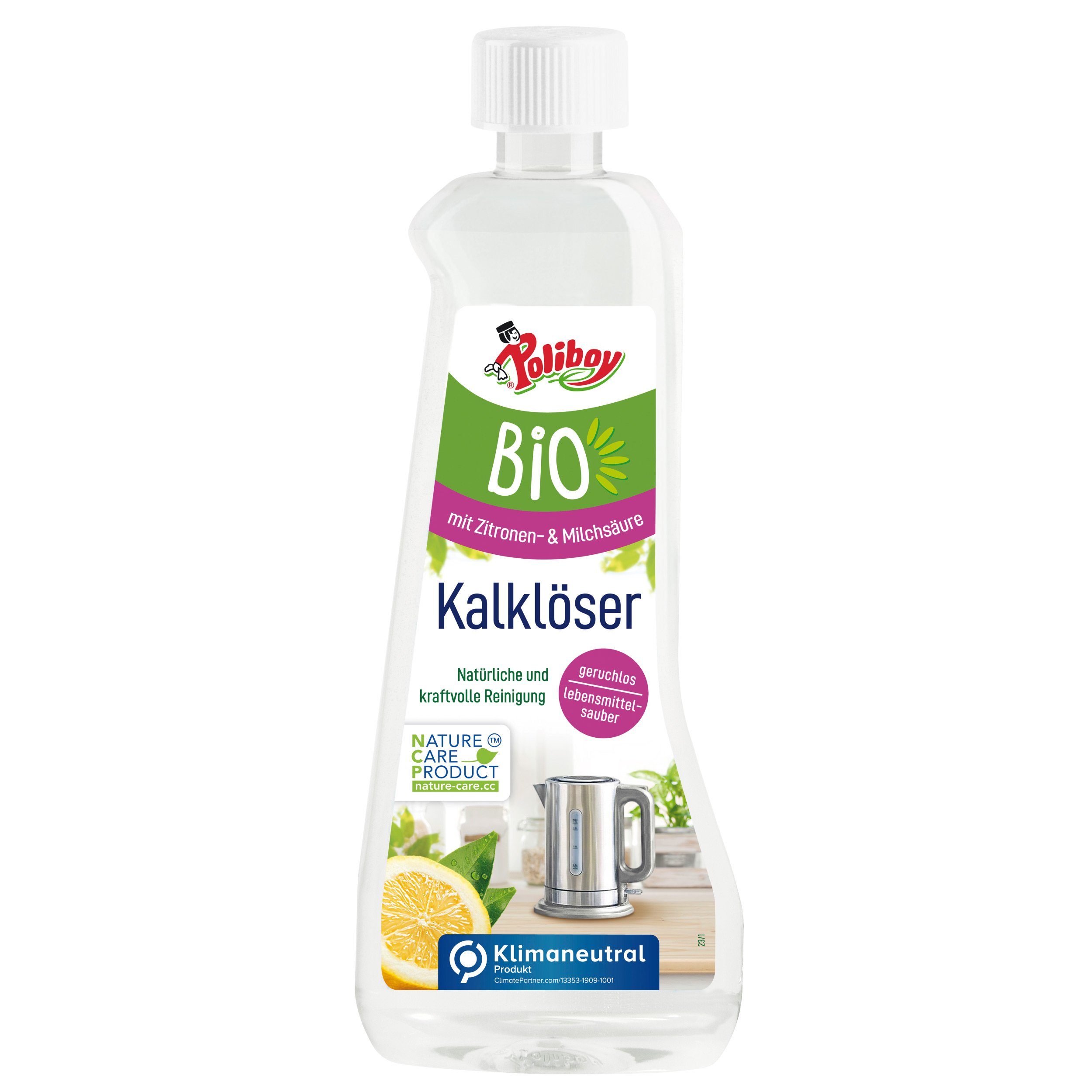 poliboy - 500 ml - Bio Kalklöser (für ein hygienisches & natürliches Entkalken - Made in Germany) | Entkalker