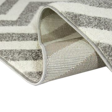 Teppich Teppich modern Skandinavisches Design in Grün Creme Grau, Teppich-Traum, rechteckig, Höhe: 0.9 mm