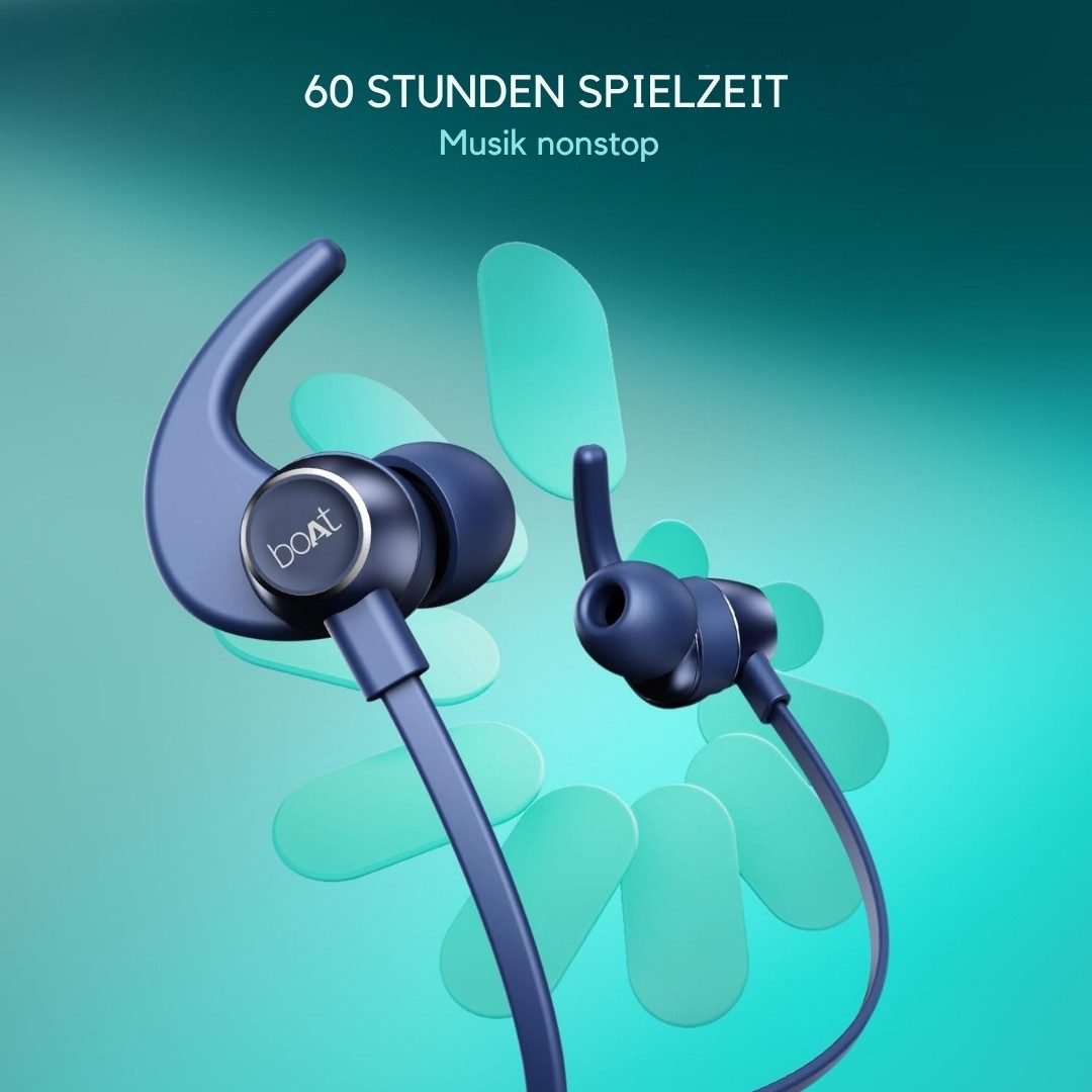 boAt Rockerz 255 Pro+ Bluetooth Nackenbügel In-Ear Ohrhörer Bluetooth-Kopfhörer (Bluetooth, IPX7 wasserdicht, Schnellladen, Dual-Pairing, Magnet)