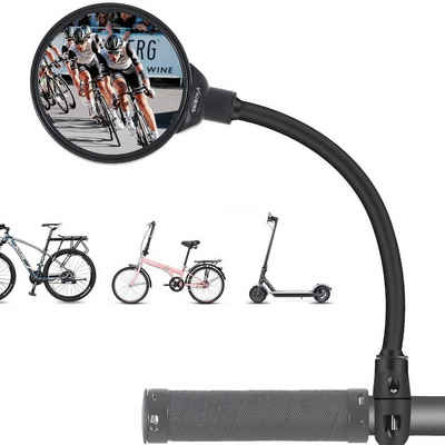 HYTIREBY Blitzlichtreflektoren Fahrradspiegel HD,360° verstellbarer Schwenkspiegel