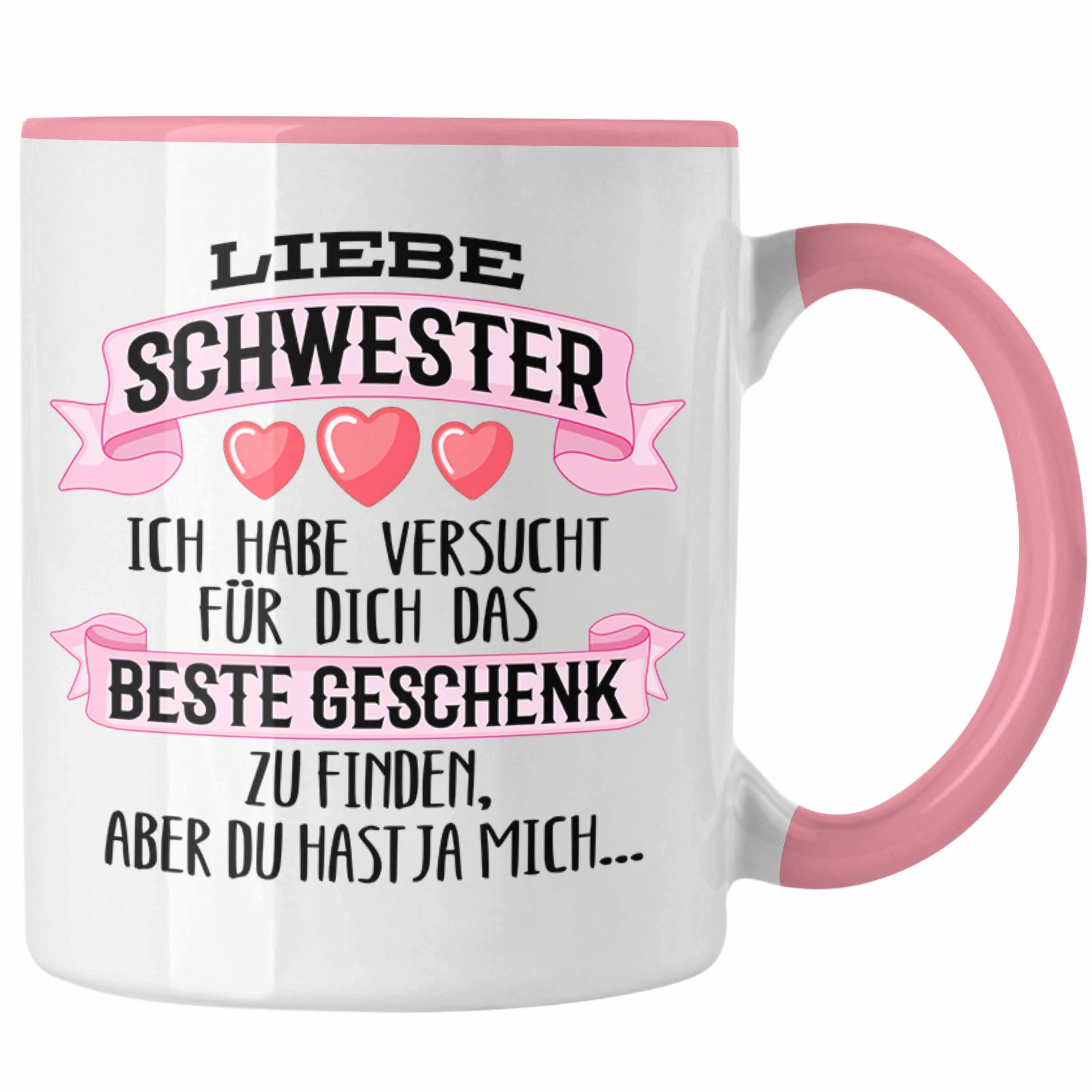 Trendation Tasse Trendation - Beste Schwester Geschenk Tasse Kaffeetasse Geburtstag Wei