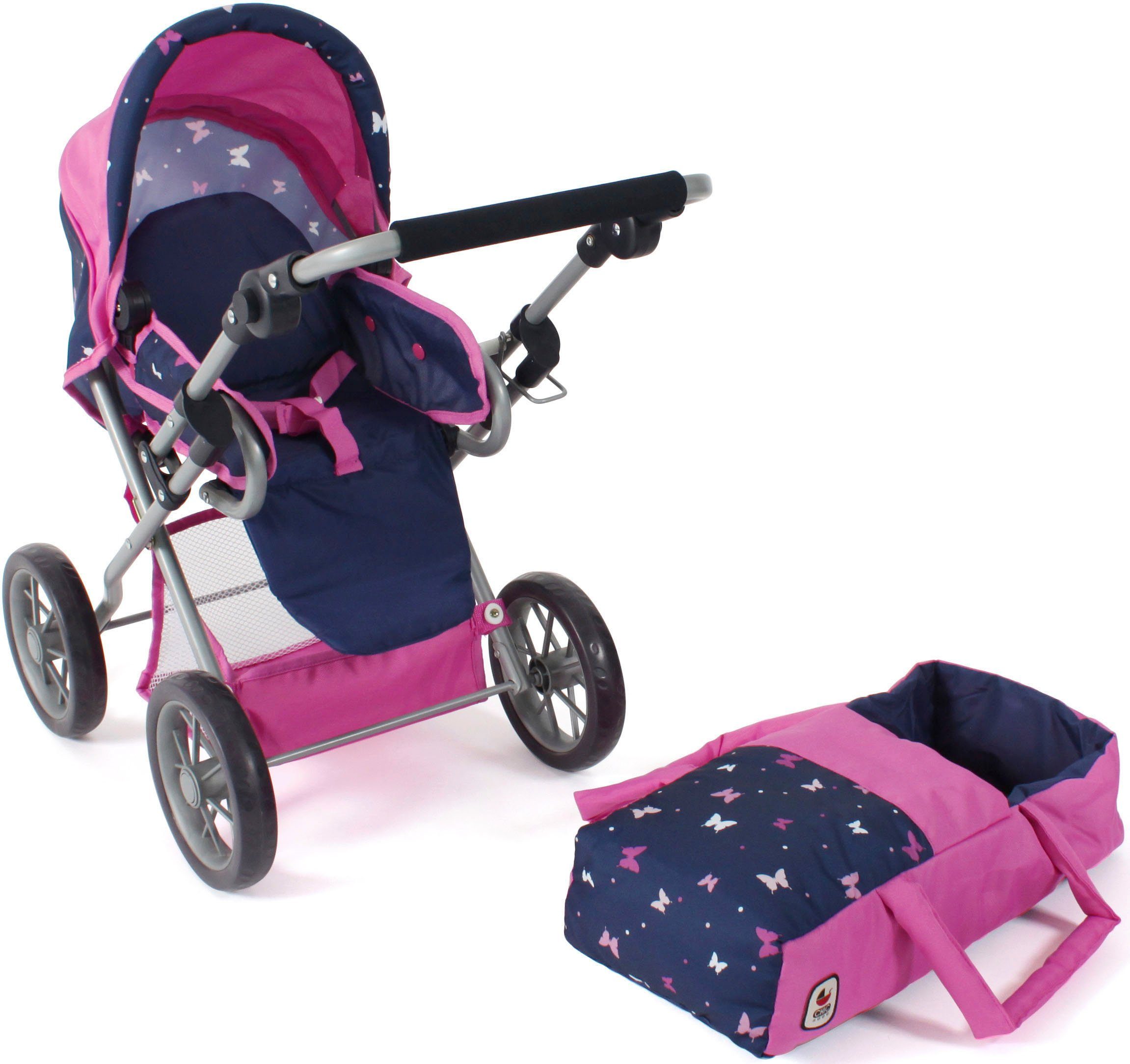 CHIC2000 Kombi-Puppenwagen Leni Kombi, Butterfly, rosa, günstig online kaufen