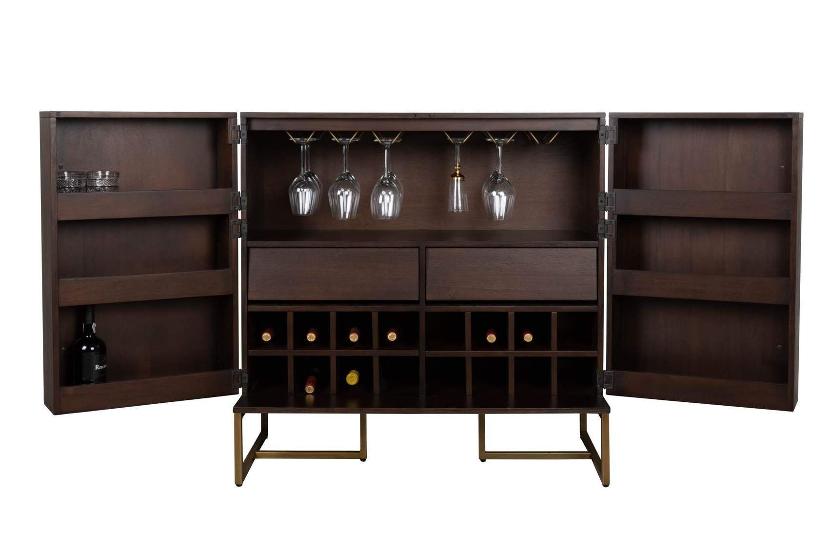 Dutchbone Kommode Weinschrank CLASS Design Barschrank aus Akazie von DutchBone