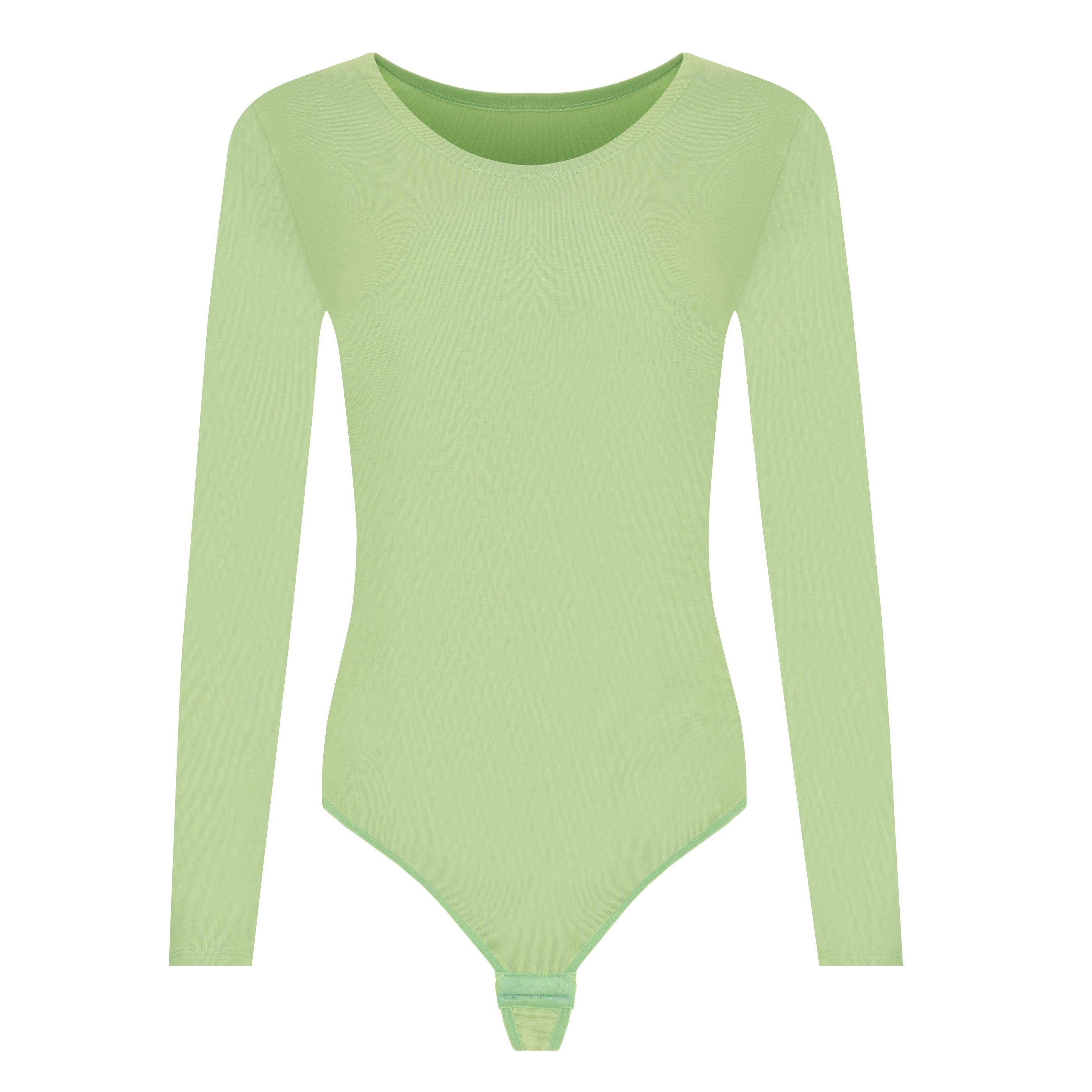 Evoni Stringbody Damen Langarmbody Rundhals