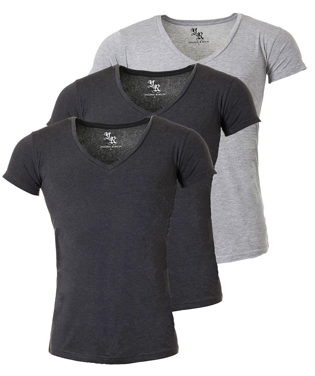 Young & Rich T-Shirt Herren Uni günstig online kaufen