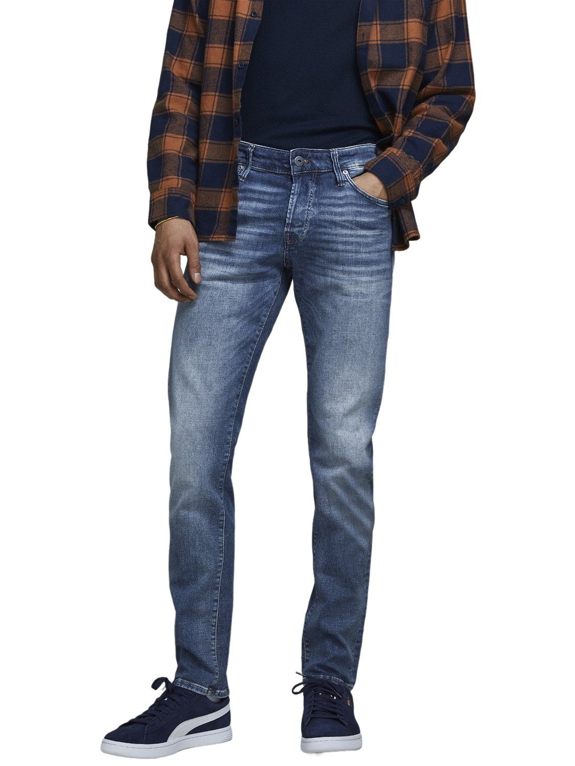 Jack & Jones Slim-fit-Jeans GLENN Jeanshose mit Stretch