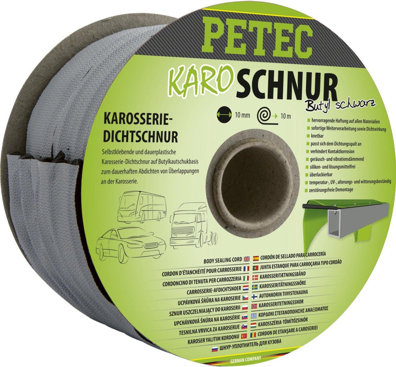 Petec Монтажный клей Petec KaroSchnur Karosseriedichtschnur rund