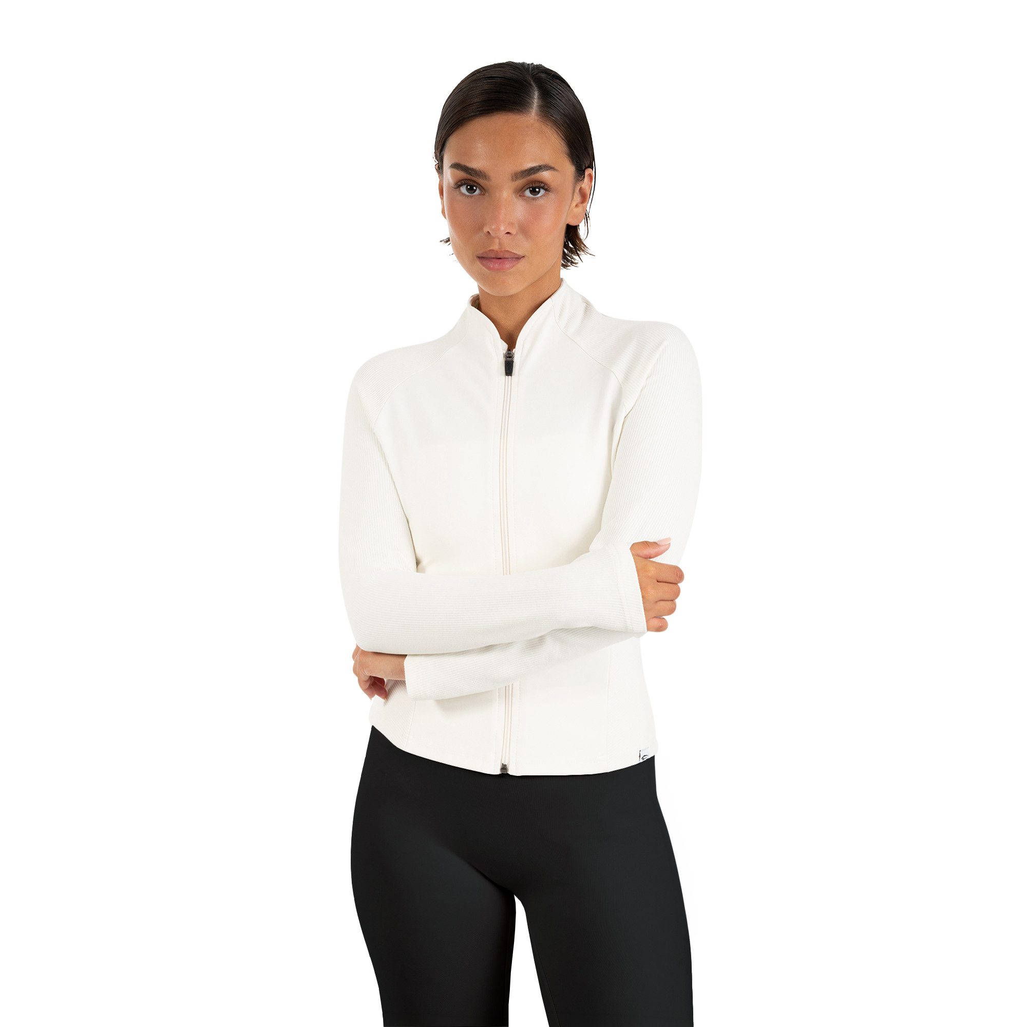 Smilodox Outdoorjacke Solvea Damen, Trainingsjacke, Shaped Fit, Gymkleidung, Sportjacke Figurbetont, Stehkragen, Reißverschluss, Jacke für Fitness, Yoga