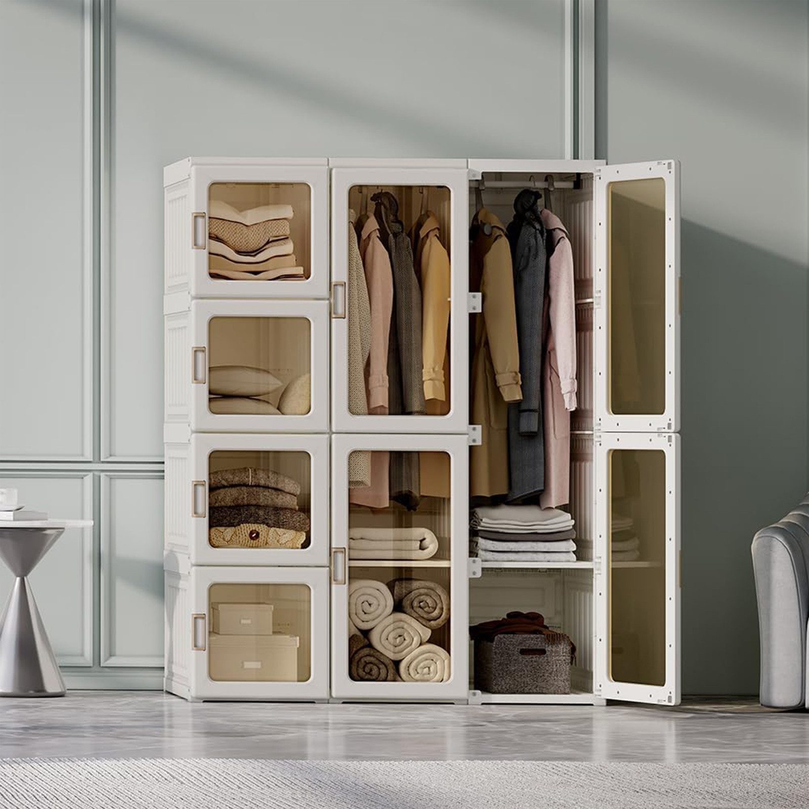 Dripex Kleiderschrank Faltbarer Schrank Mehrzweckschrank mit günstig online kaufen