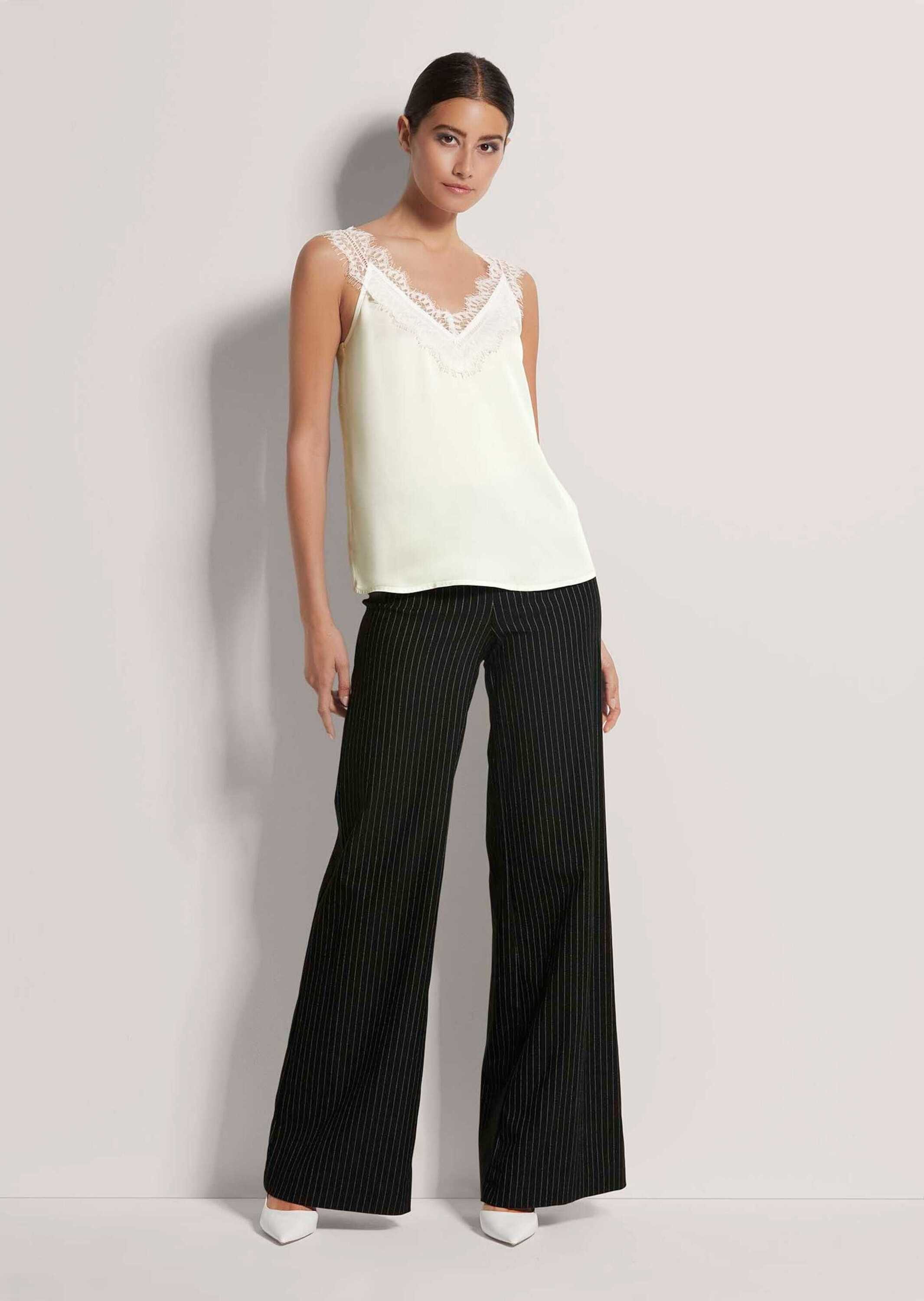 MADELEINE Shirttop Satin-Top mit Spitze günstig online kaufen