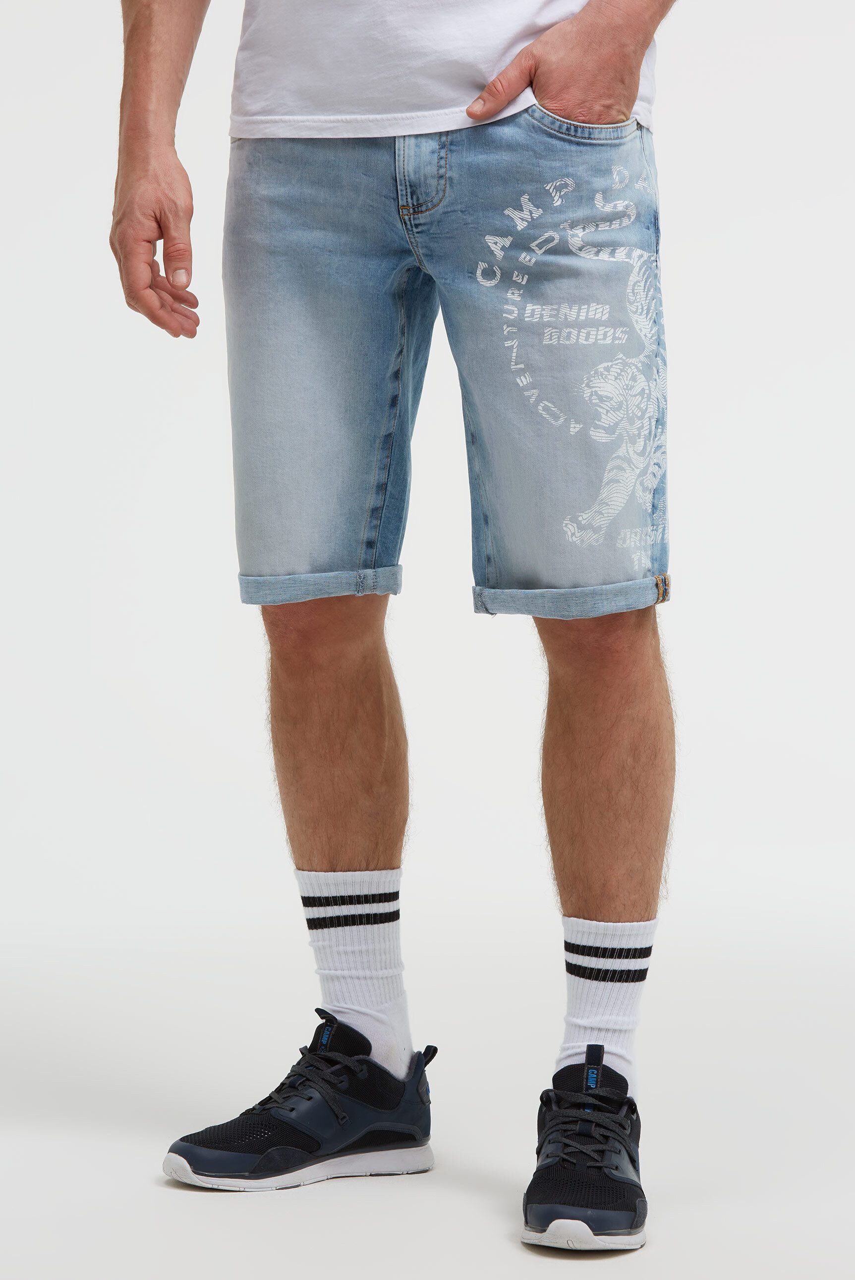 CAMP DAVID Jeansshorts mit Turn-Up Saum