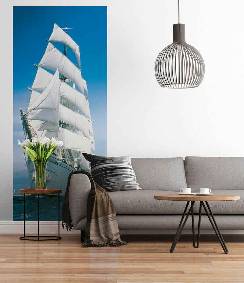 Komar Fototapete Fototapete - Sailing Boat - Größe 97 x 220 cm, glatt, bedruckt, (Packung, 1 St)