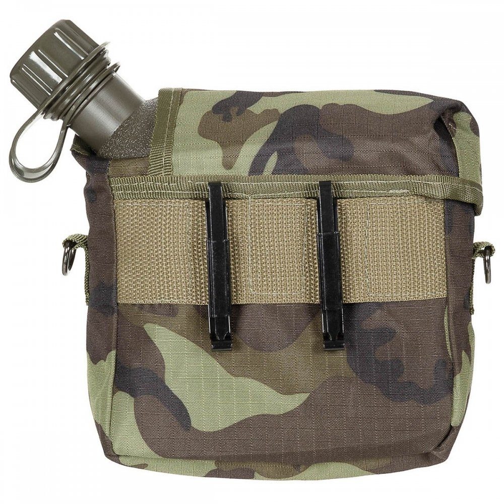 MFH Feldflasche US Feldflasche, eckig, mit Hülle, CZ tarn, 2 Qt
