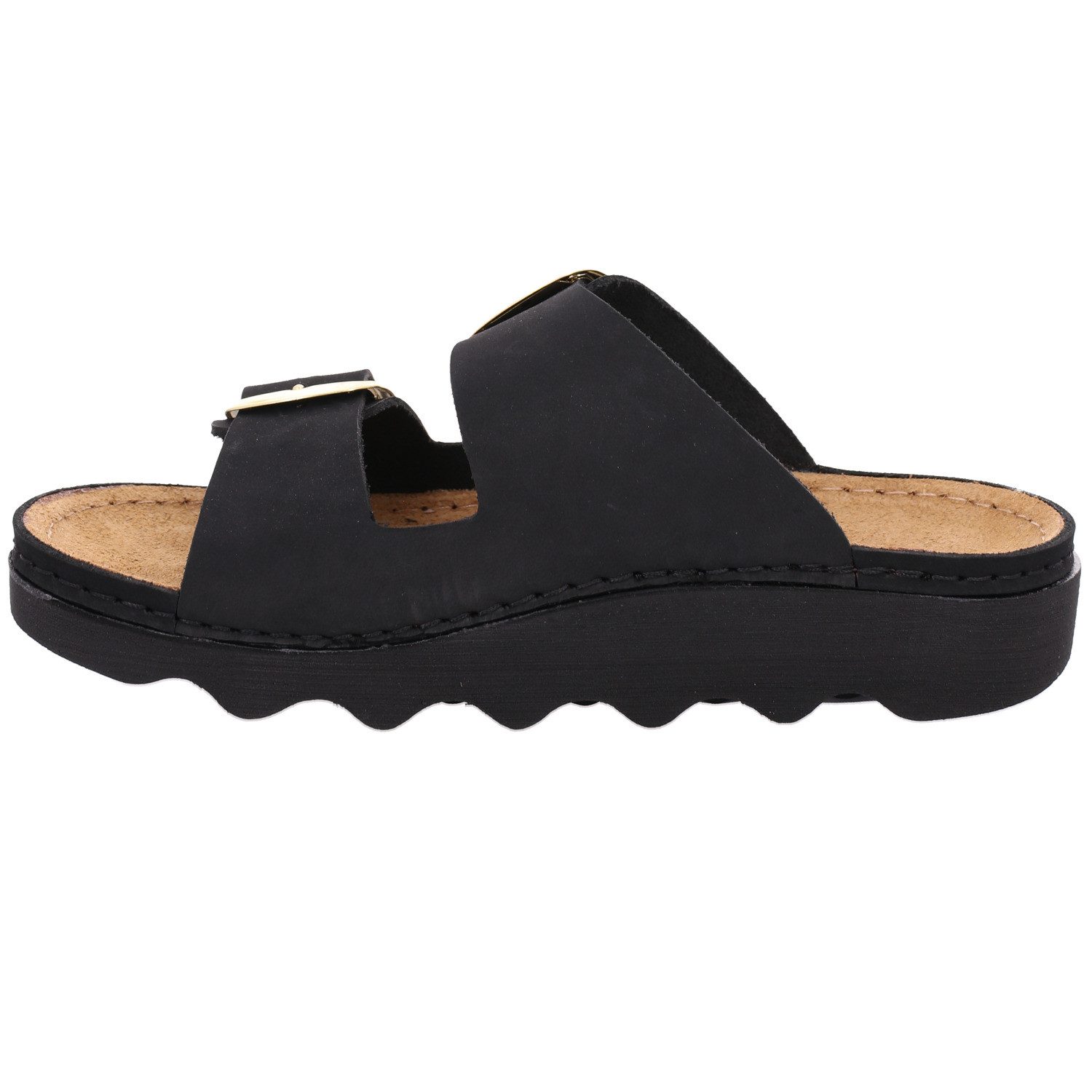 Rohde Foggia-D Pantolette Hausschuh, Sommerschuh, Strandschuh mit Plateausohle