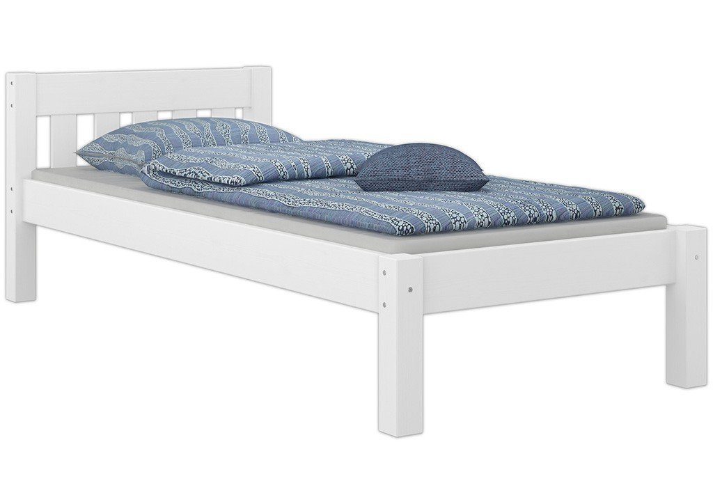 ERST-HOLZ Bett Weißes Holzbett Kiefer Massiv günstig online kaufen
