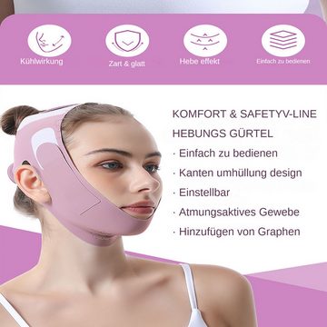 yozhiqu Gesichtsmaske Graphene V-Line Maskenset, Atmungsaktive Gesichtskorrekturbandage, 1-tlg., Verbesserung der Kieferlinie und Verstärkung der Gesichtskontur