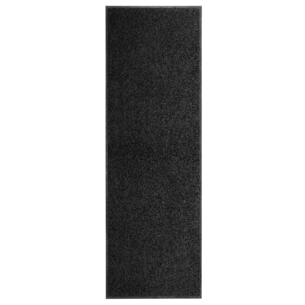 Fußmatte Fußmatte Waschbar Schwarz 60x180 cm