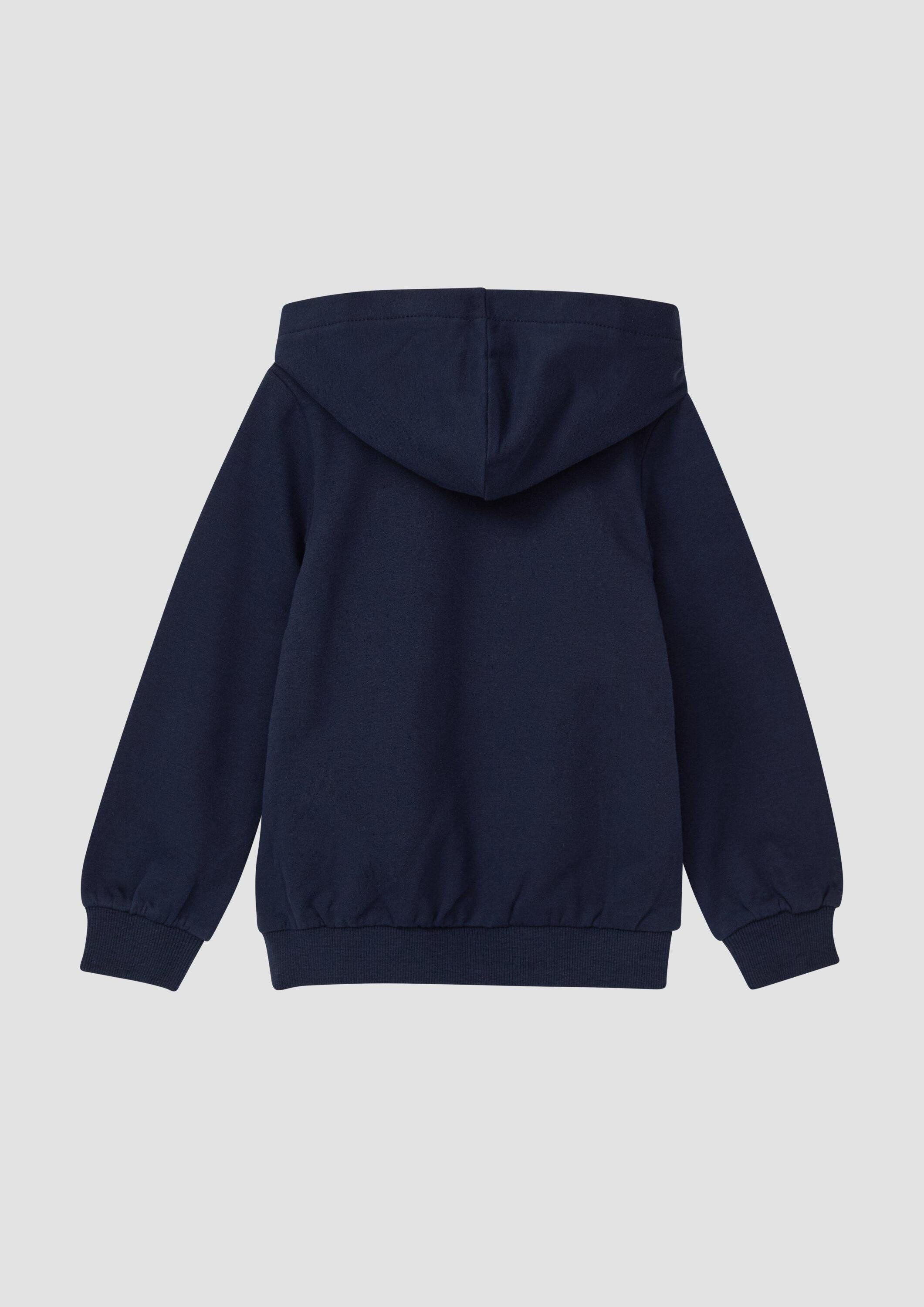 s.Oliver Sweatshirt Sweatshirt Hoodie mit Frontprint und Schmucksteinen günstig online kaufen