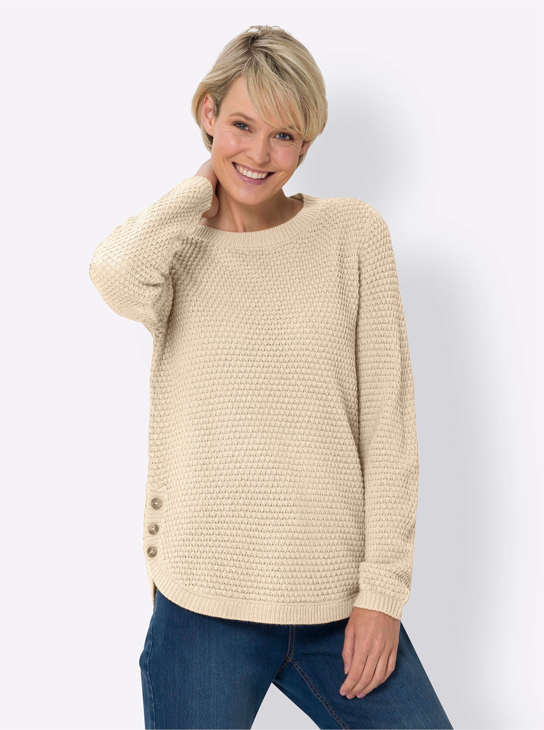 Sieh an! Strickpullover elfenbein