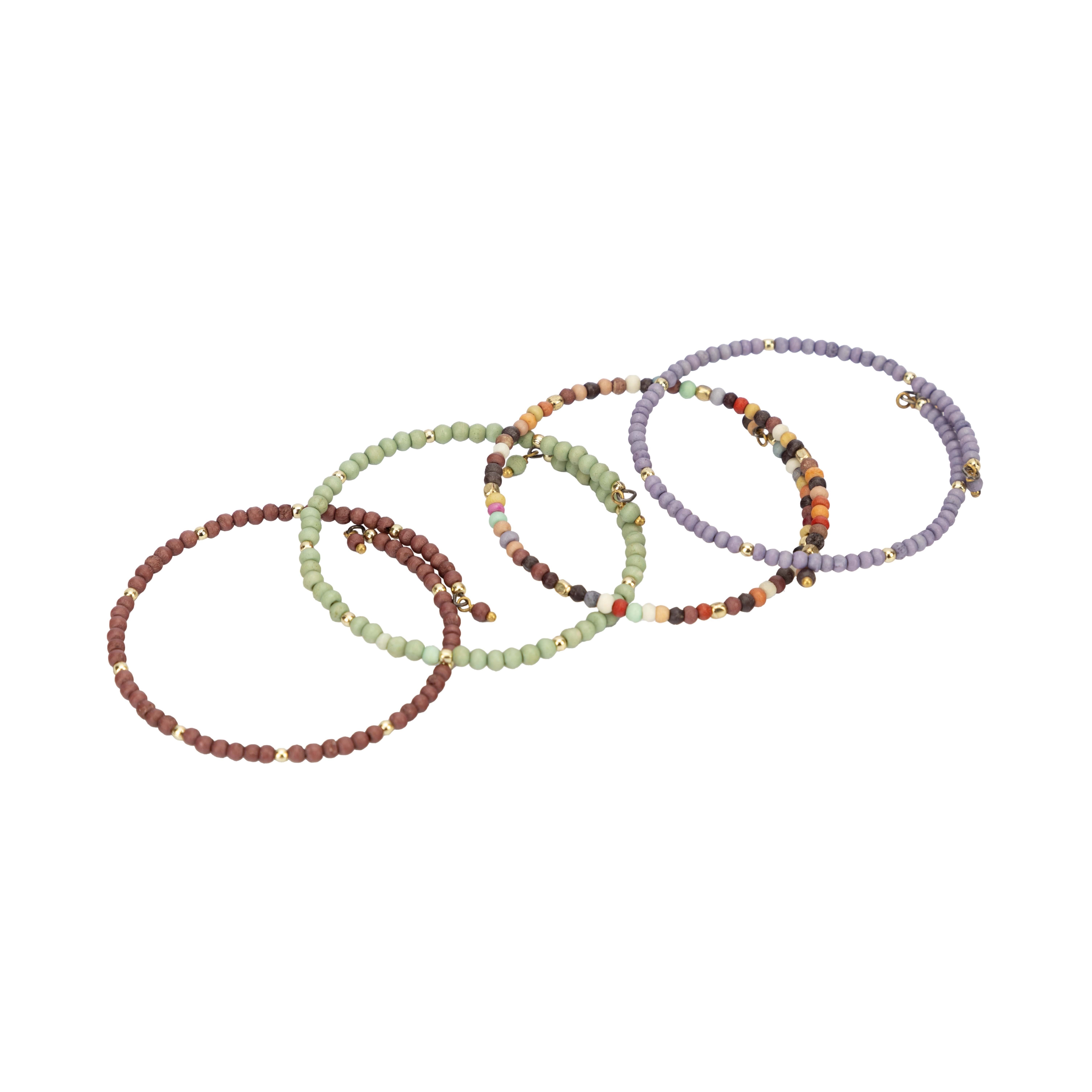 El Puente Armreif Armreifen, 4er-Set, Handmade (4), Fair Trade