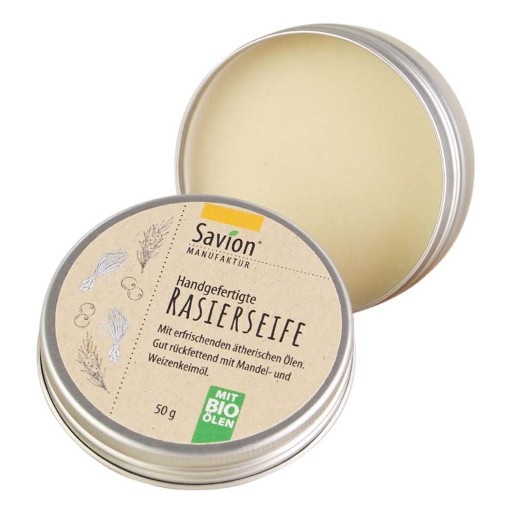 Savion Rasierseife Rasierseife - Olivenöl-Sheabutter Dose 50g