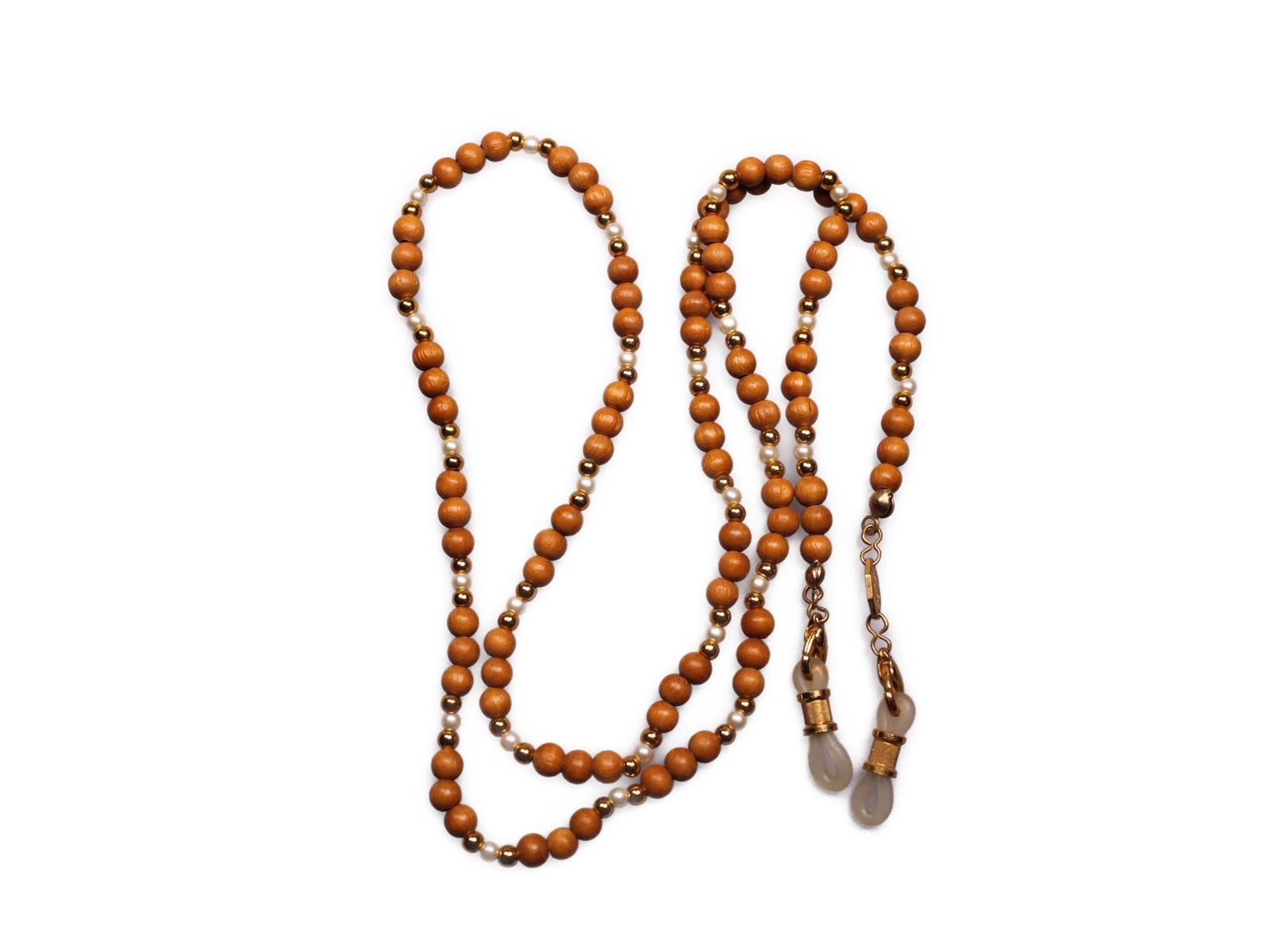 Brillenetui Brillenband aus Holzperlen Nr. 56