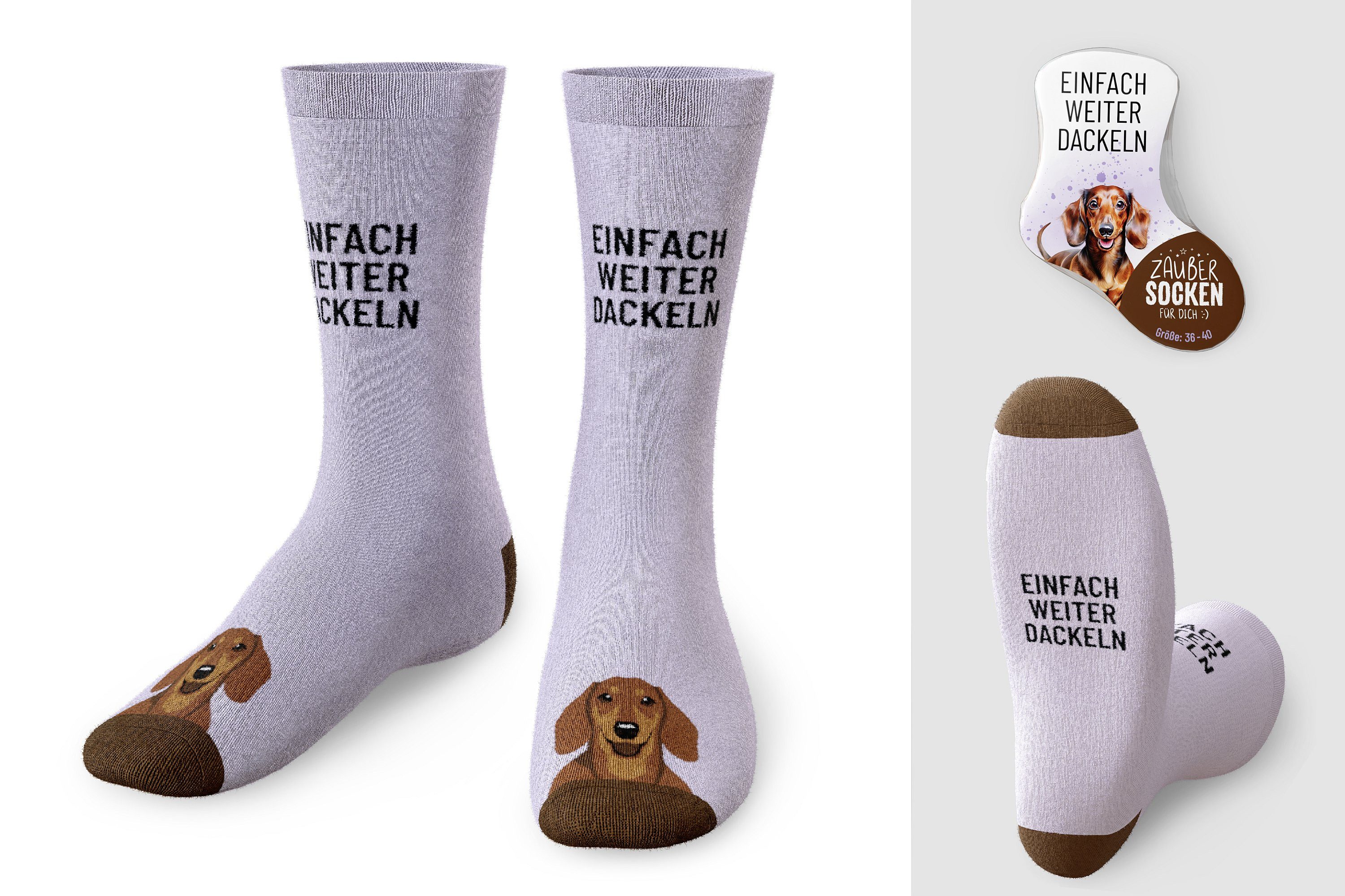 La Vida Kuschelsocken Damen Socken Zaubersocken Gr 36-40 Geschenk la vida Dackel 3758051